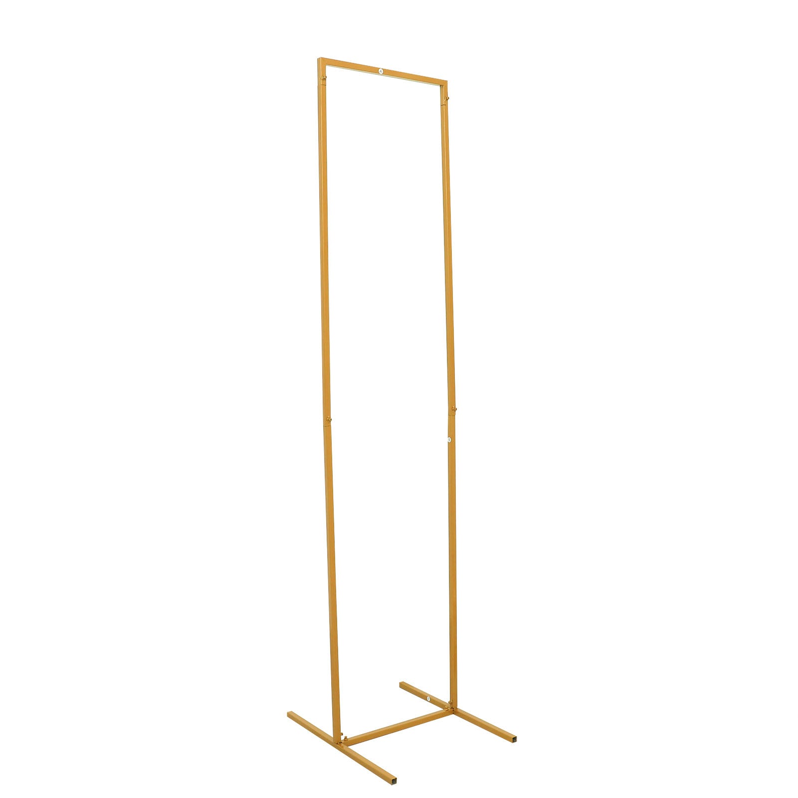 5.5ft Slim Gold Metal Frame Wedding Arch, Rectangular Backdrop Stand, Floral Display Frame