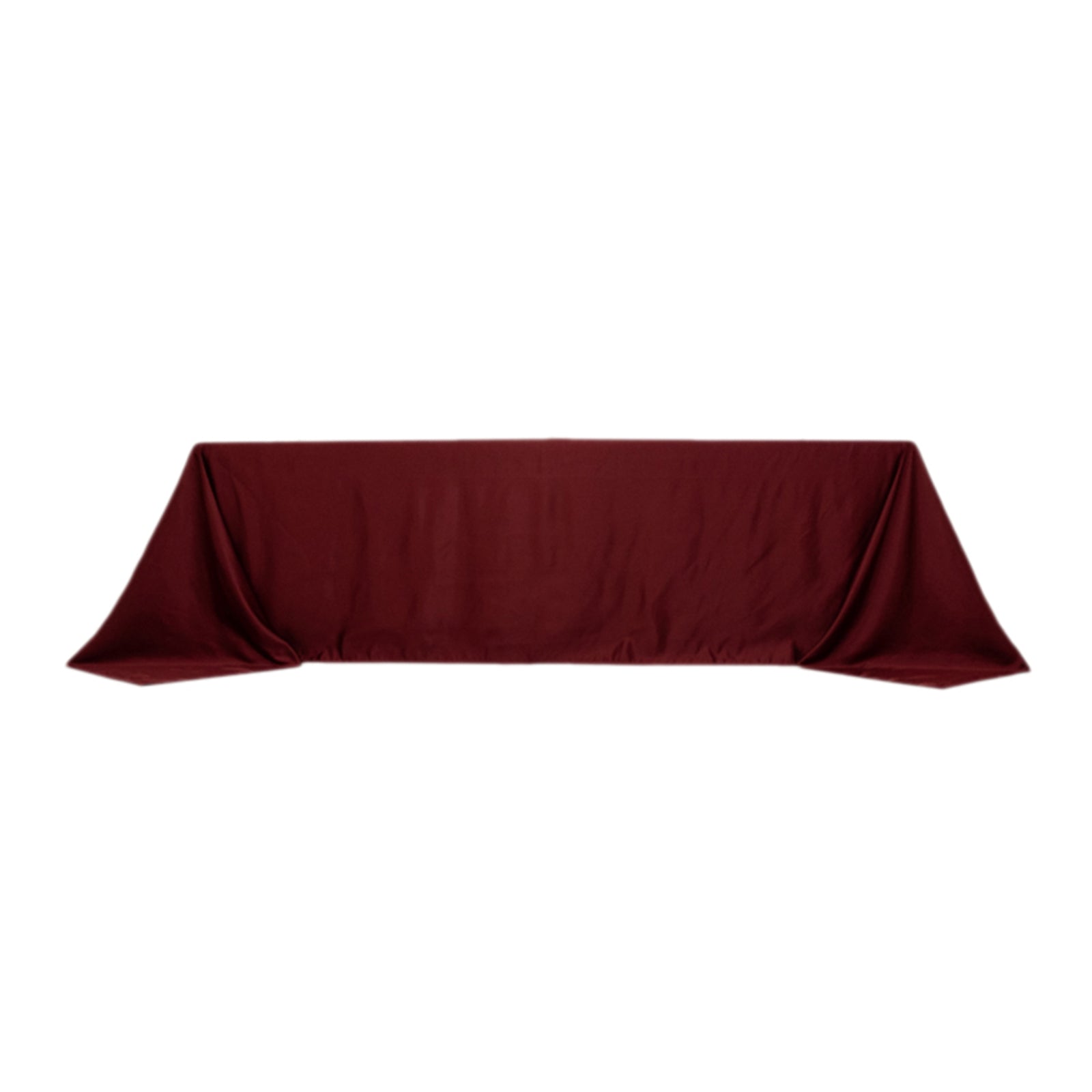 Lamour Satin 90x156 Rectangle Tablecloth Burgundy - Luxurious, Soft Seamless Table Cover