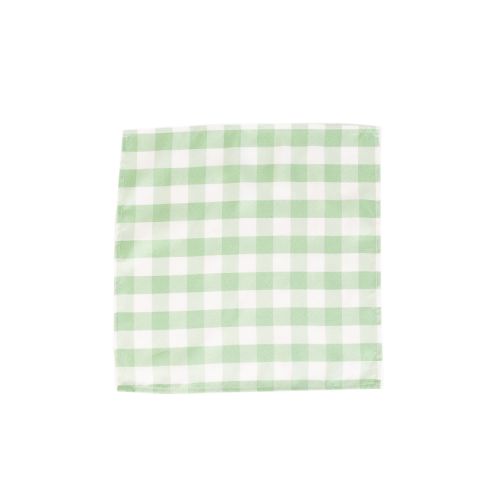 5 Pack Polyester 15x15 Napkins Sage Green/White Buffalo Plaid Gingham Style Cloth Napkins