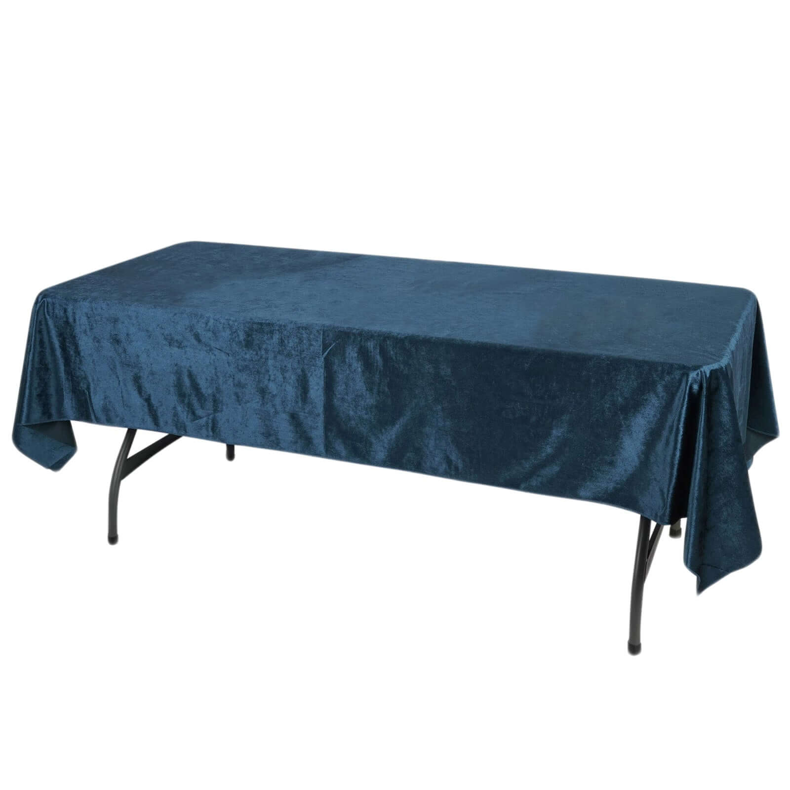 Premium Velvet 60x102 Rectangle Tablecloth Navy Blue - Reusable & Soft Table Cover