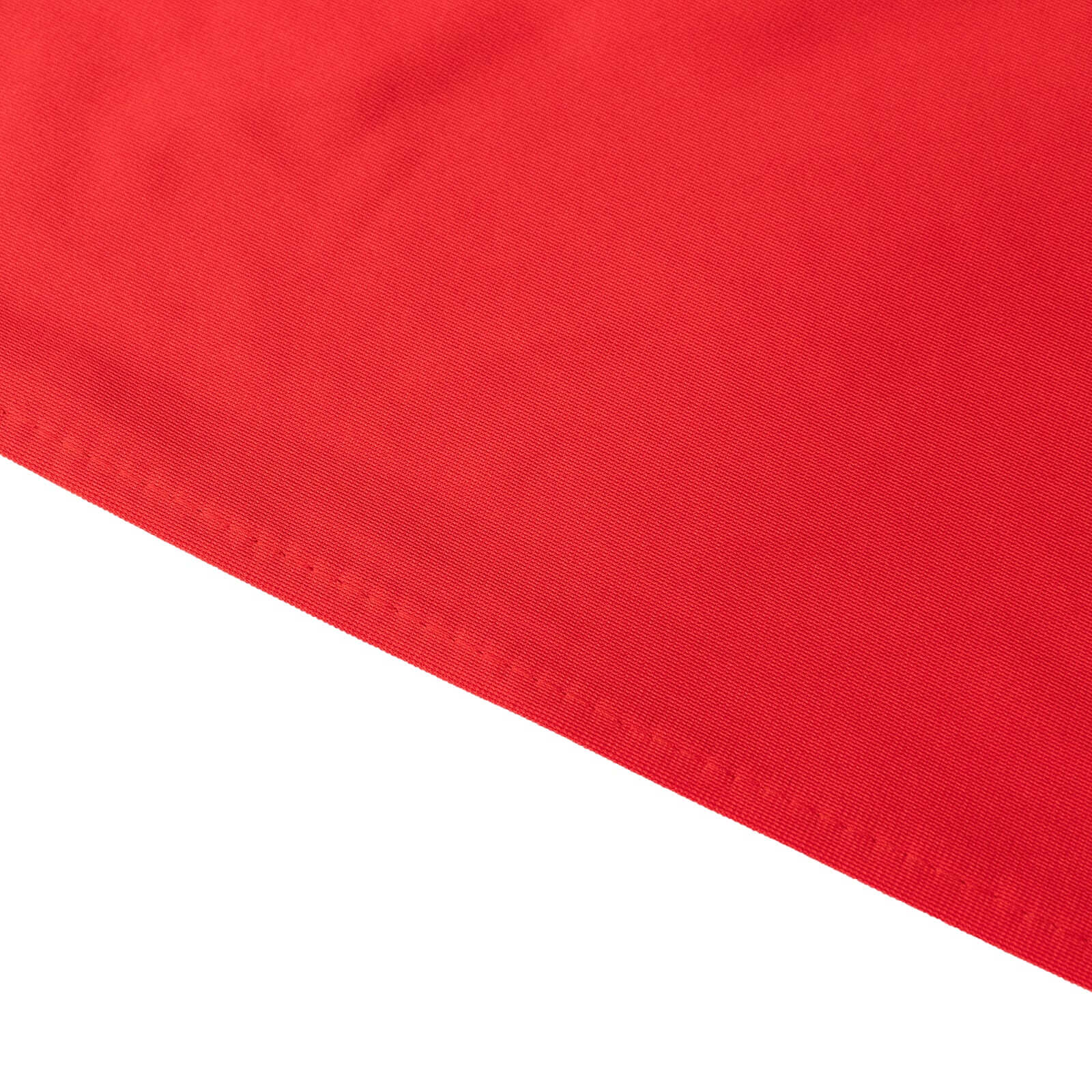 Premium Scuba Round 120 Tablecloth Red - Wrinkle Free & Stain Resistant Seamless Table Cover