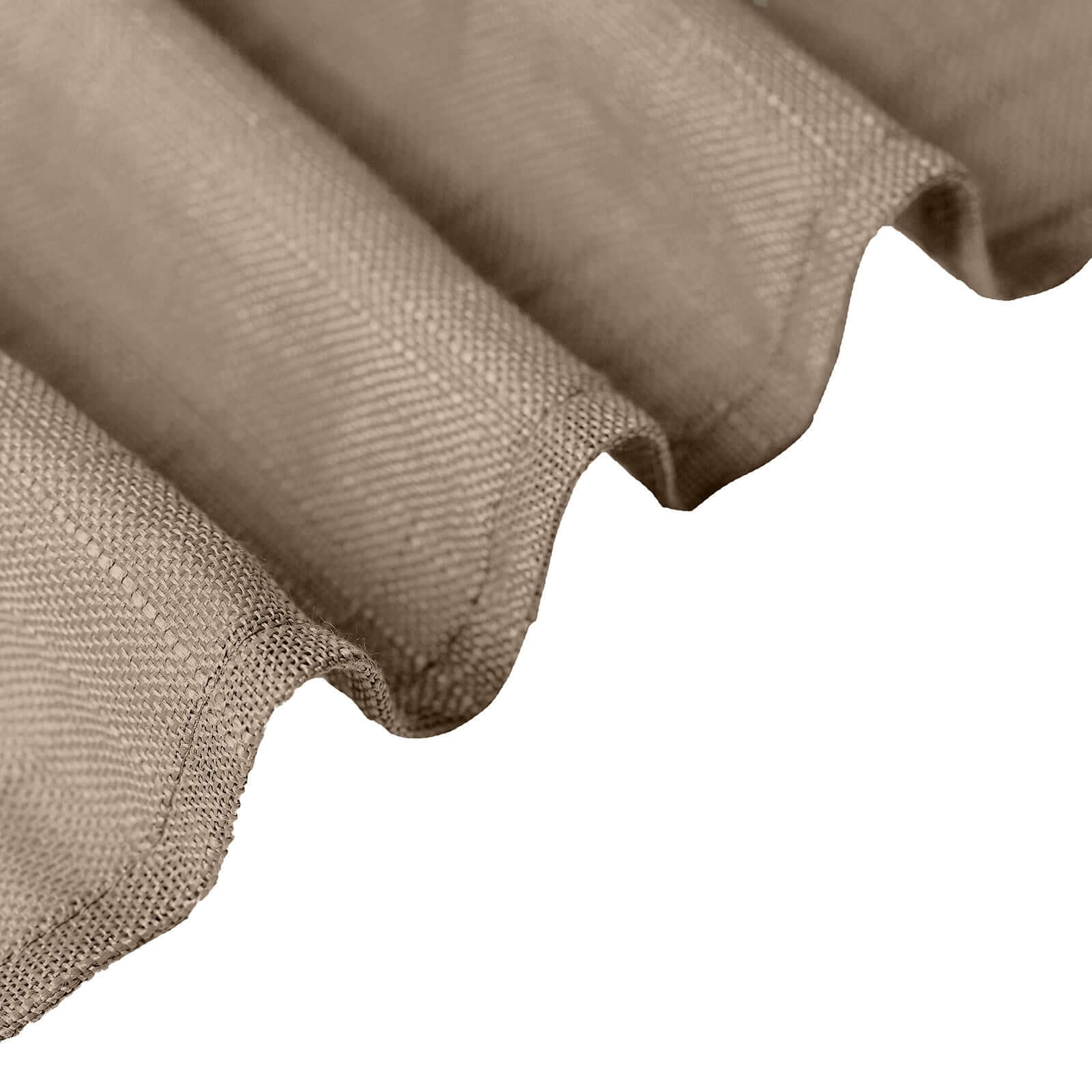 Faux Linen 60x126 Rectangular Tablecloth Taupe - Slubby Textured & Wrinkle Resistant for Weddings and Special Events