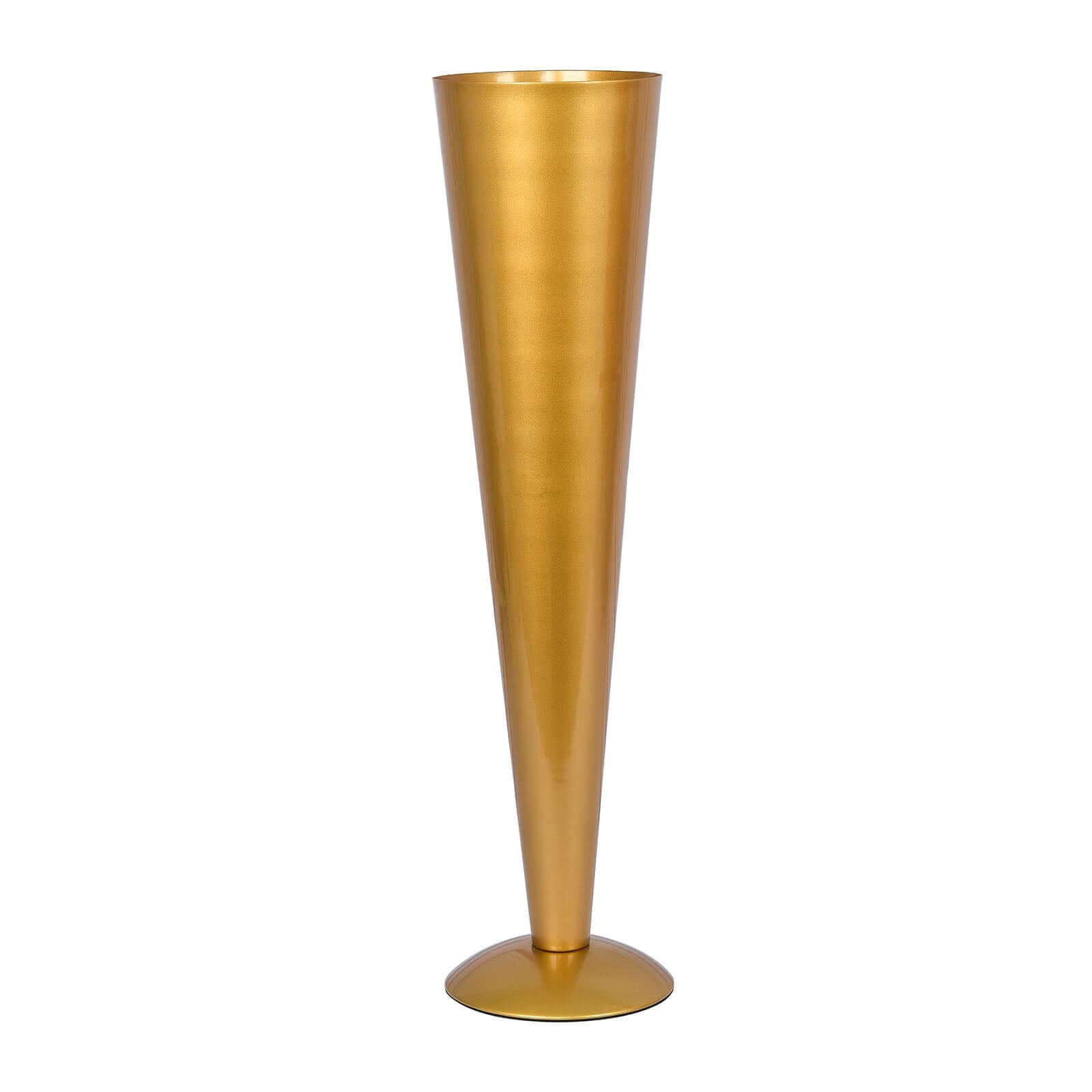 Metal Trumpet Vase Brushed Gold - Durable Design for Stylish Wedding Decor 28