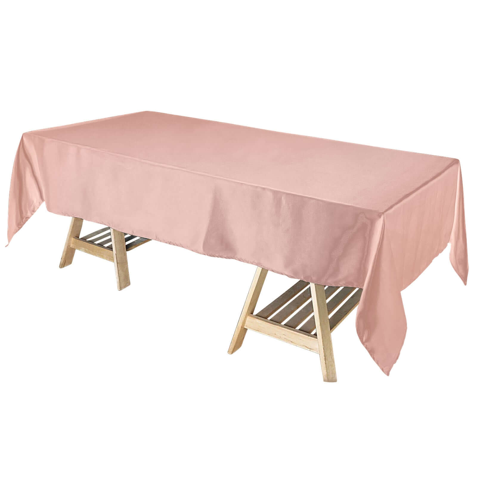 Satin Rectangular 60x102 Tablecloth Dusty Rose - Smooth and Lustrous Table Cover