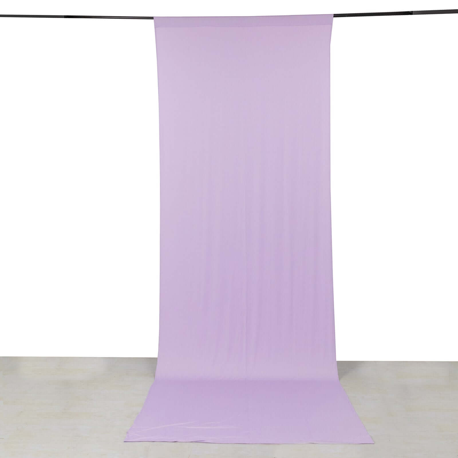 Lavender Lilac 4-Way Stretch Spandex Event Curtain Drapes, Wrinkle Free Backdrop Event Panel with Rod Pockets - 5ftx14ft