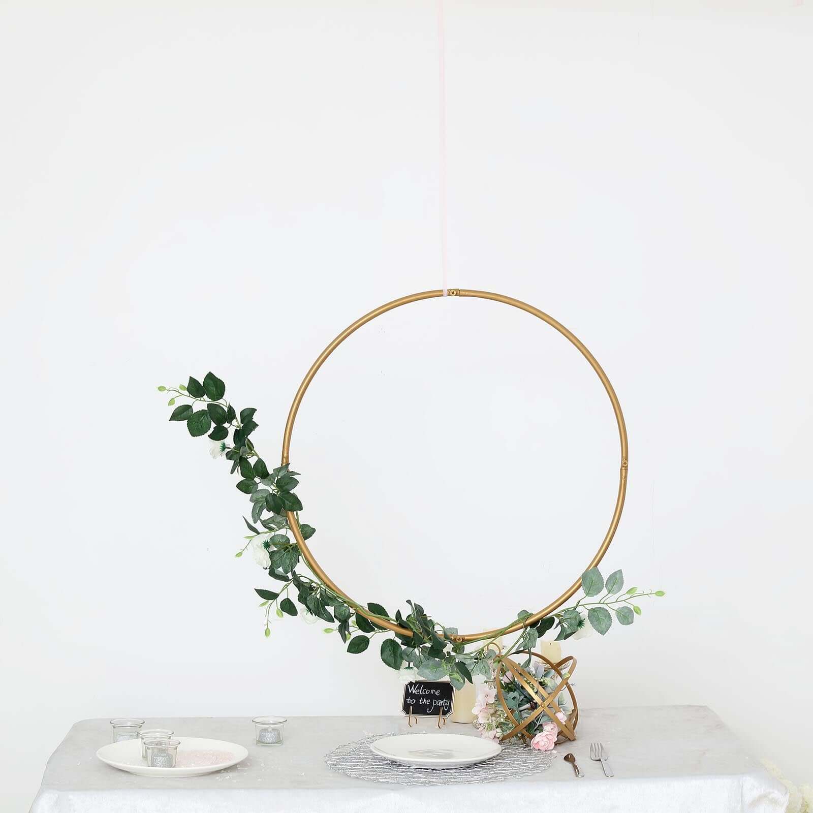 24 Gold Heavy Duty Metal Hoop Wreath, Floral Hoop