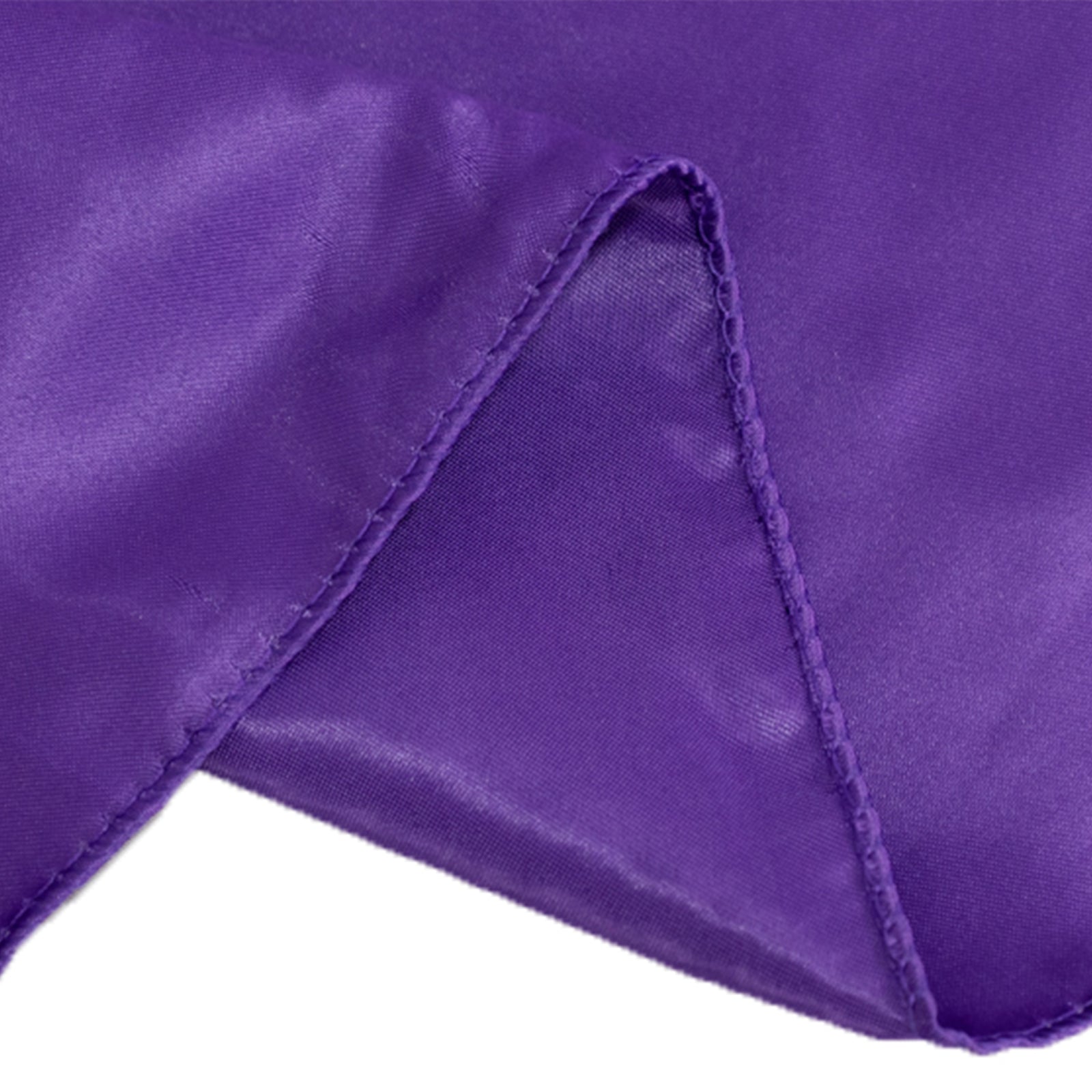 Lamour Satin 72x72 Table Overlay Square Tablecloth Purple - Smooth Finish Table Topper