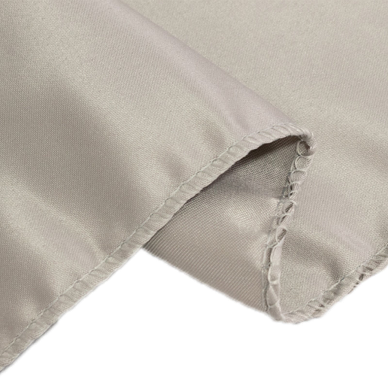 Lamour Satin 72x72 Table Overlay Square Tablecloth Silver - Smooth Finish Table Topper