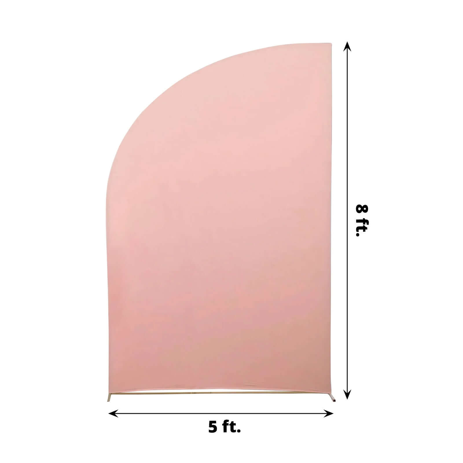 8ft Dusty Rose Spandex Fitted Wedding Arch Cover For Half Moon Top Chiara Backdrop Stand