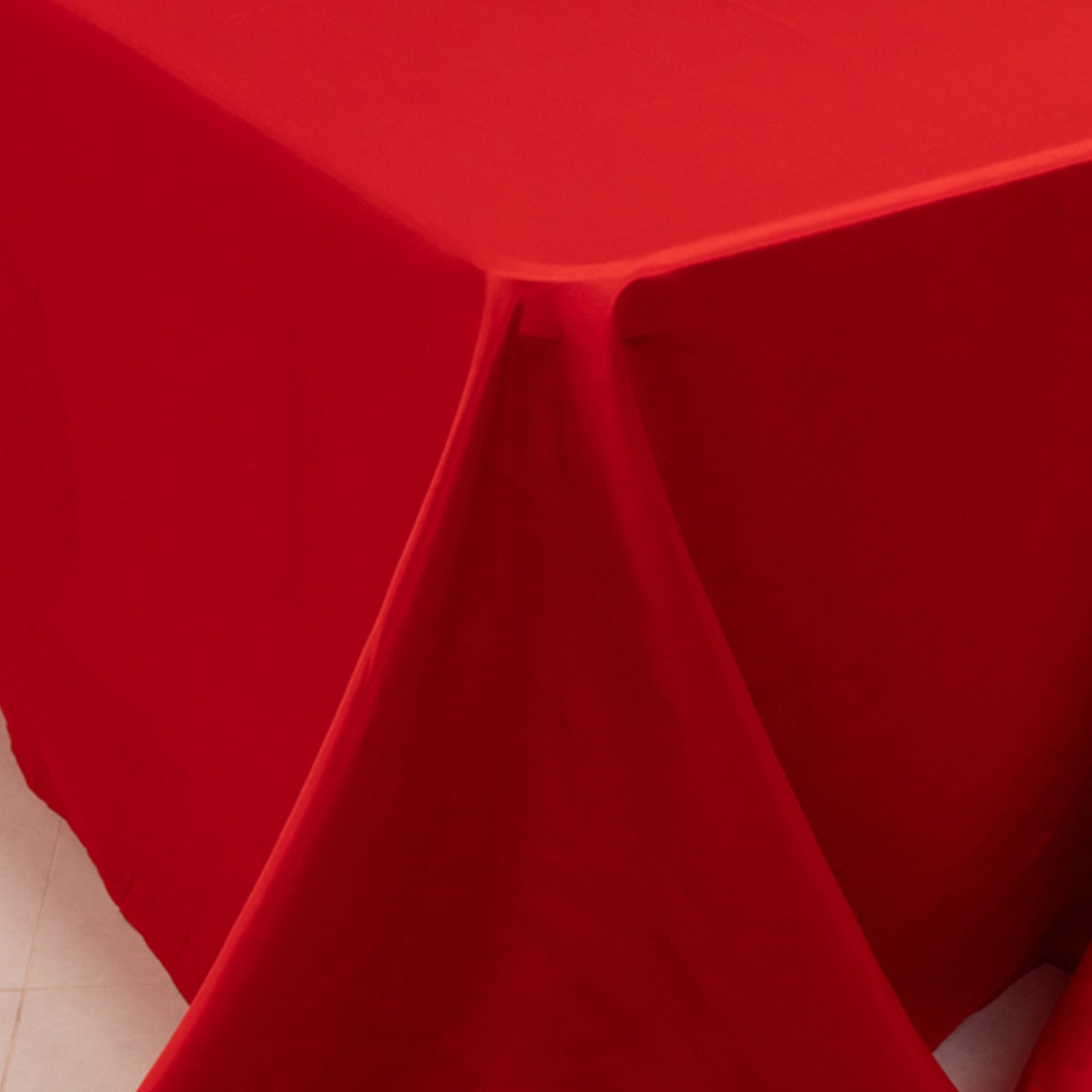 Lamour Satin 90x156 Rectangle Tablecloth Red - Luxurious, Soft Seamless Table Cover