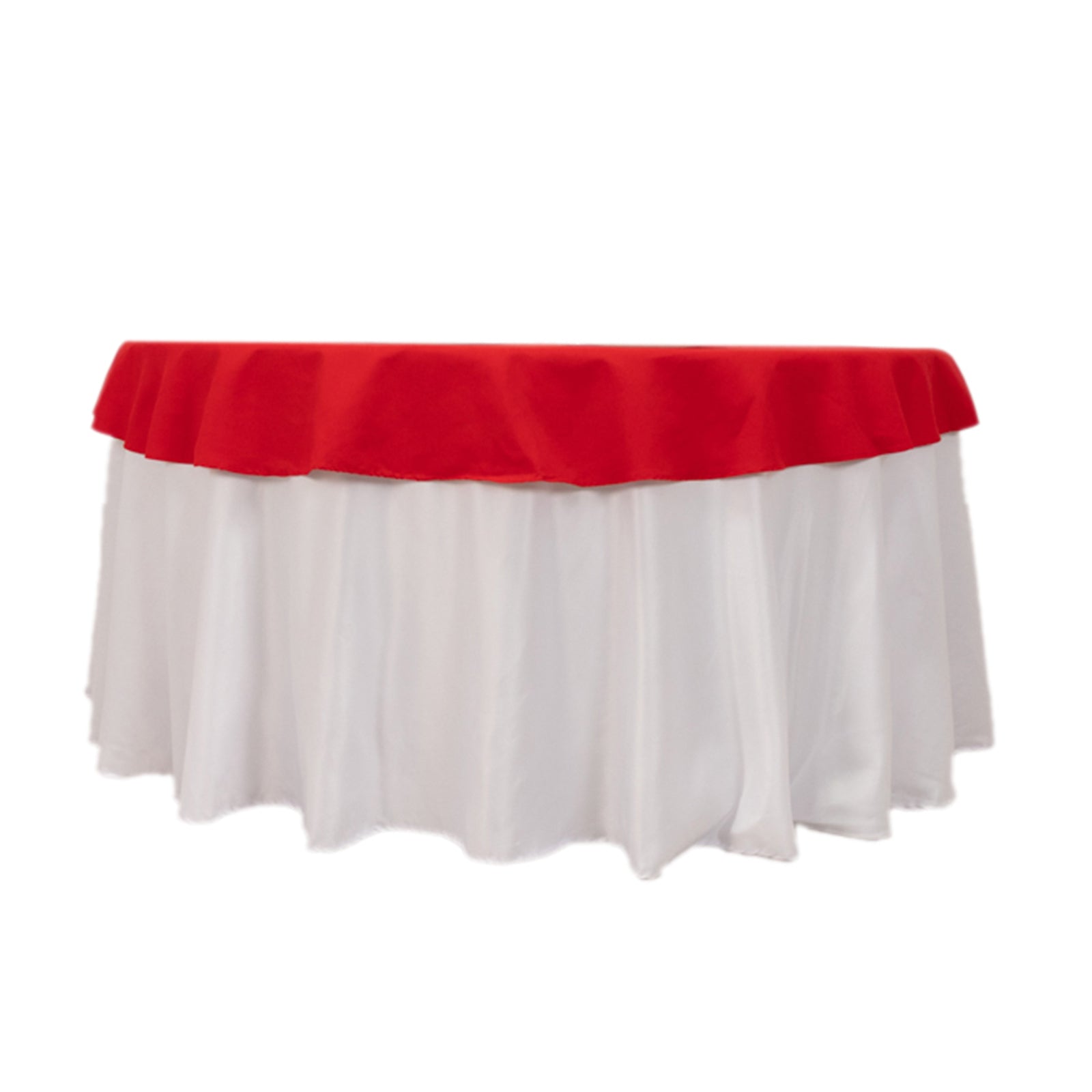 Cotton Blend 70 Round Tablecloth Red - Wrinkle-Resistant Table Cover