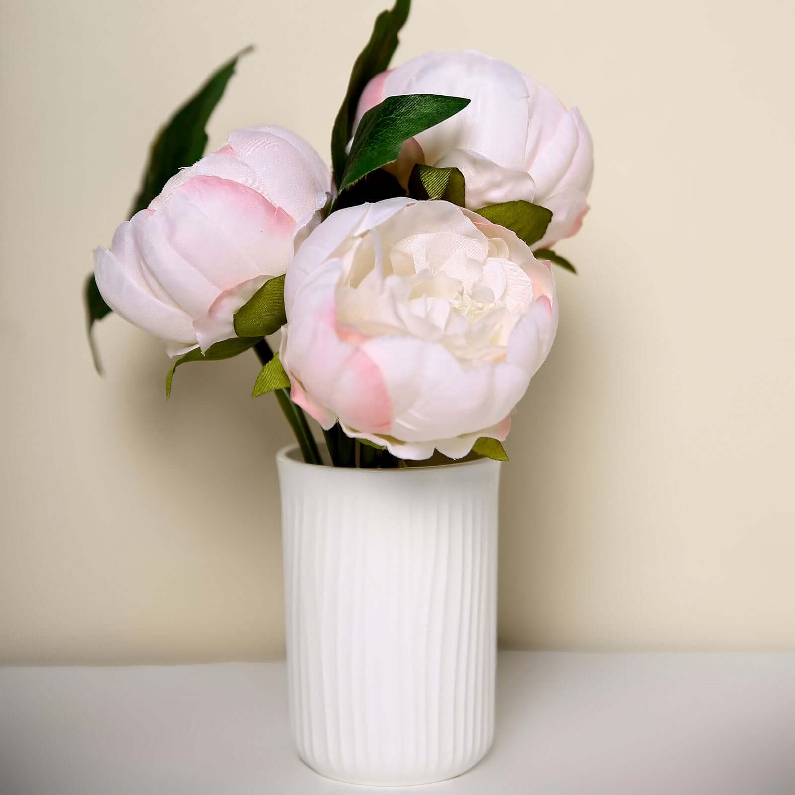 10-Pack Artificial Peony Flower Heads Blush - Versatile Faux Craft Flowers for DIY Event Styling Scrapbooking & Floral Arrangements 3