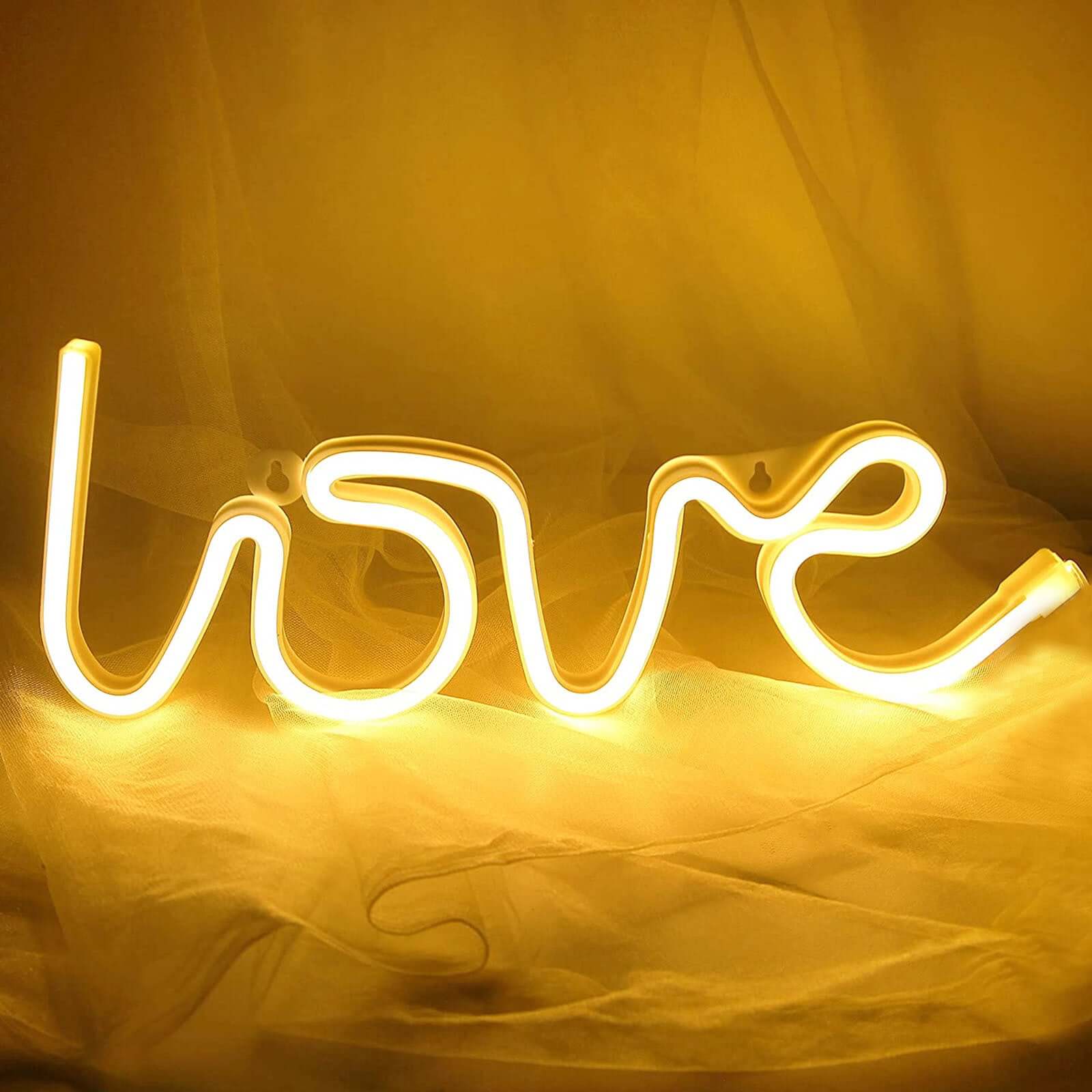 13 Love Neon Light Sign, LED Reusable Wall Decor Lights USB and Battery Operated