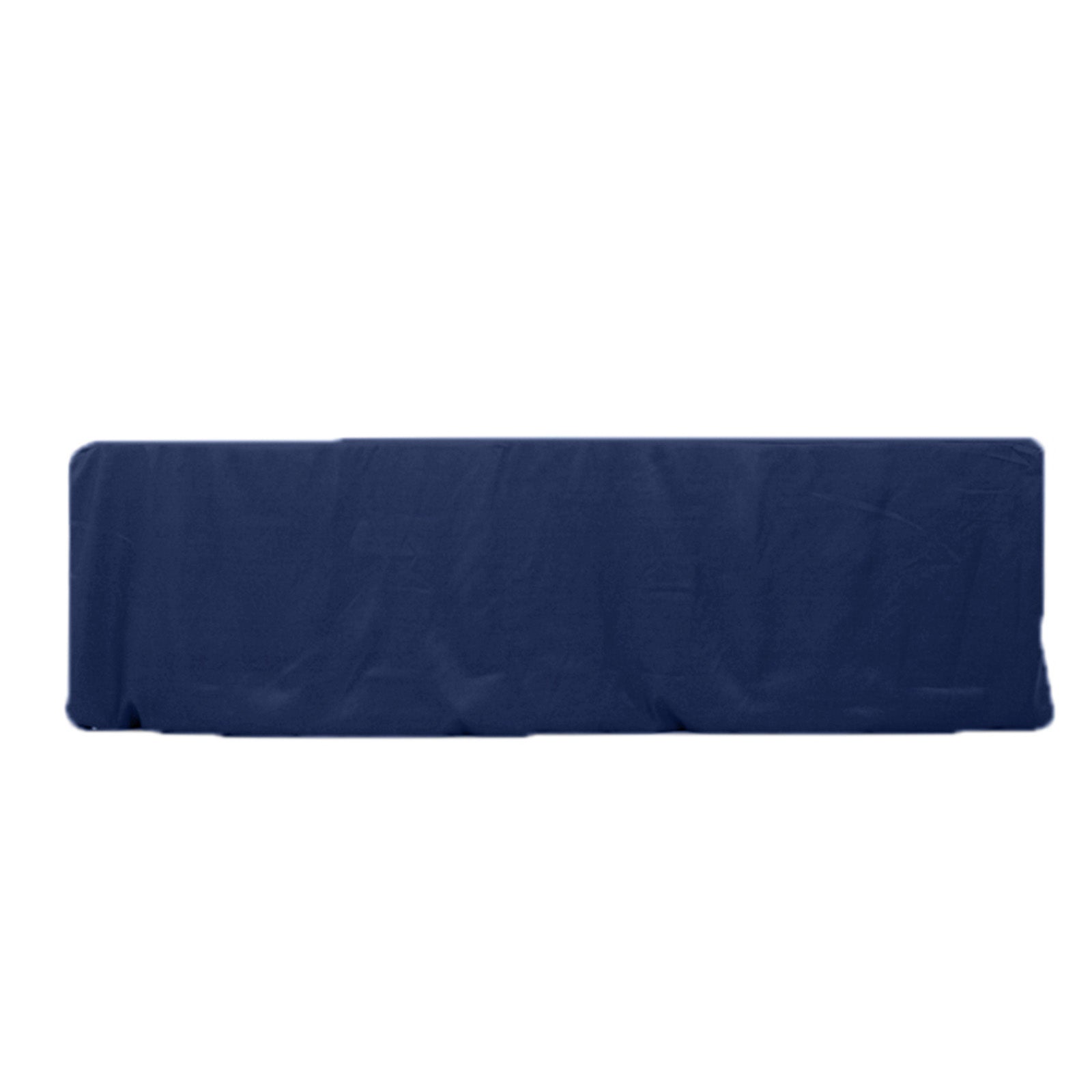 Fire Retardant Premium Polyester 8ft Rectangular Tablecloth Navy Blue Fitted High-Performance Table Cover