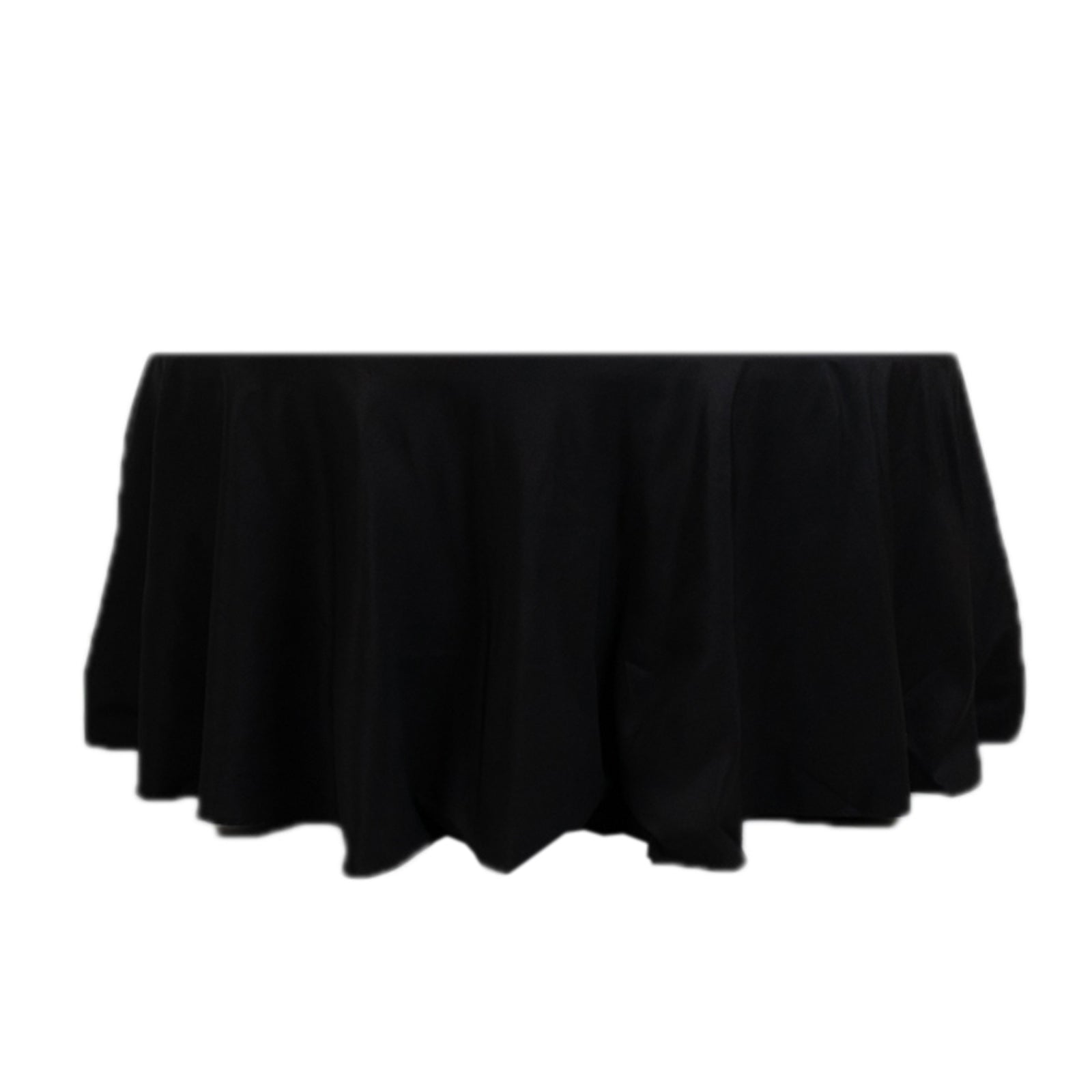 Fire Retardant Premium Polyester 120 Round Tablecloth Black - High-Performance Seamless Table Cover