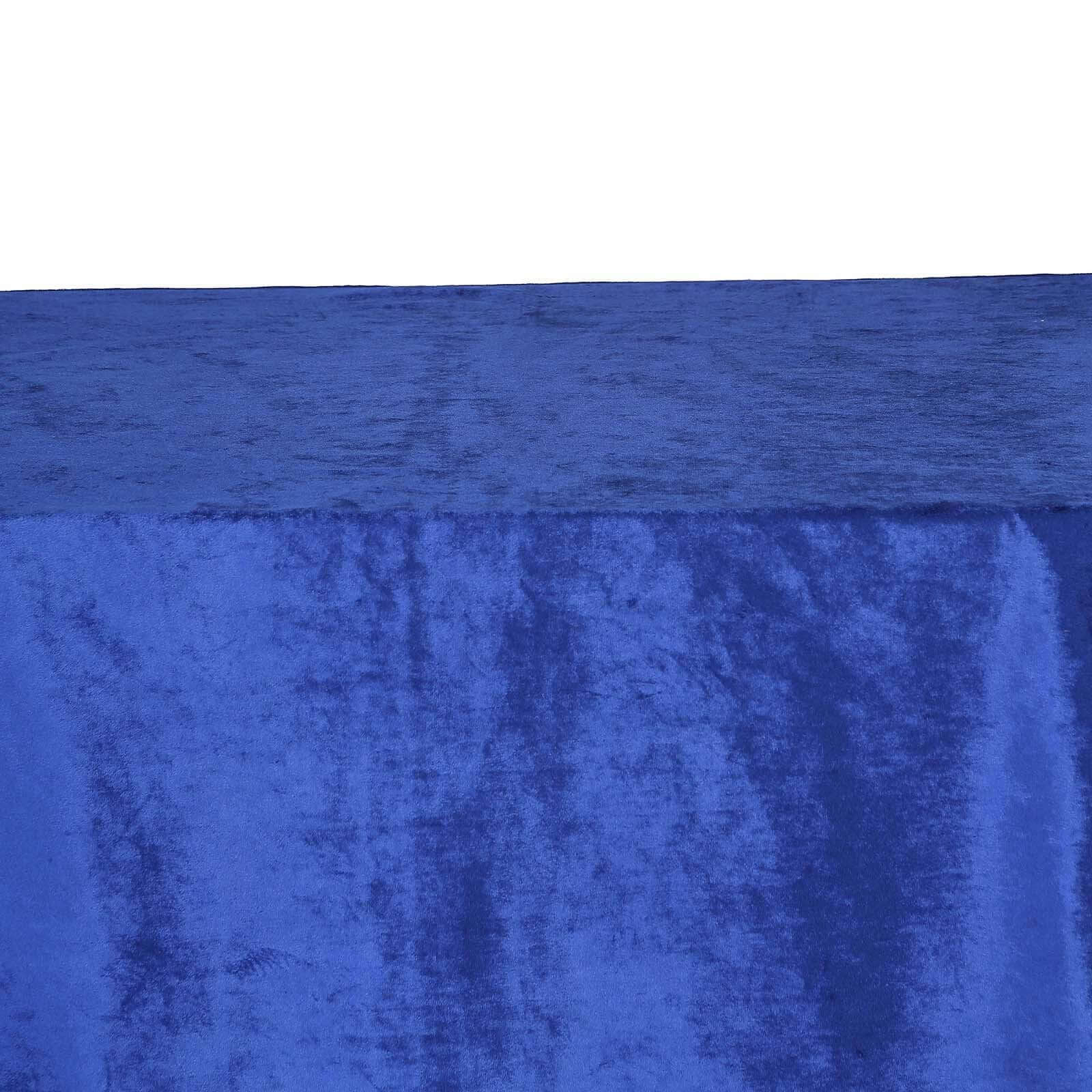 Premium Velvet 90x132 Rectangle Tablecloth Royal Blue - Reusable Soft & Seamless Table Cover