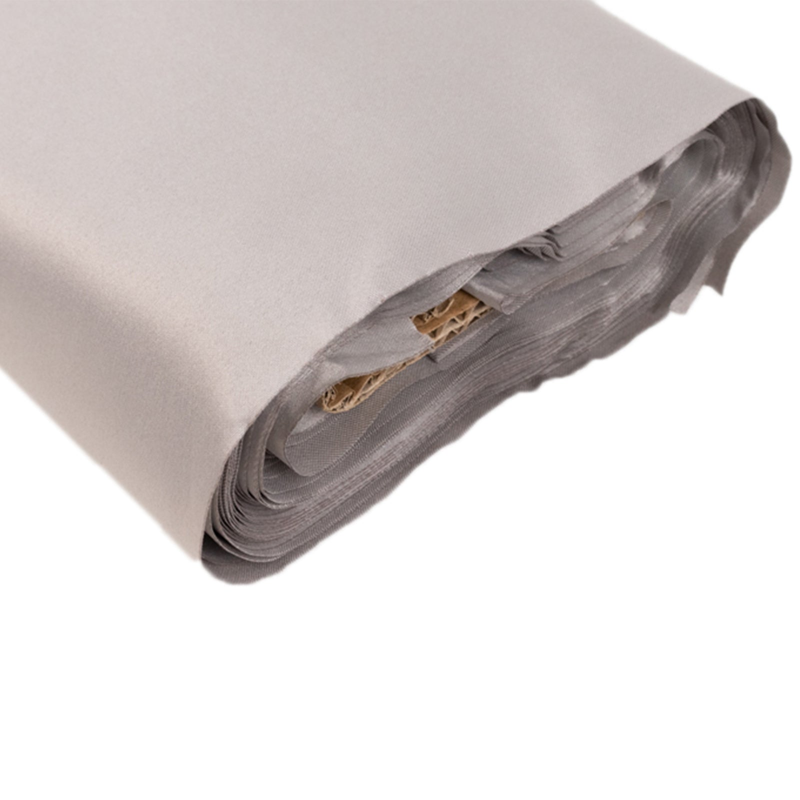 54x10 Yards Silver Lamour Satin Fabric Bolt, Heavy Matte Satin Fabric By The Yard