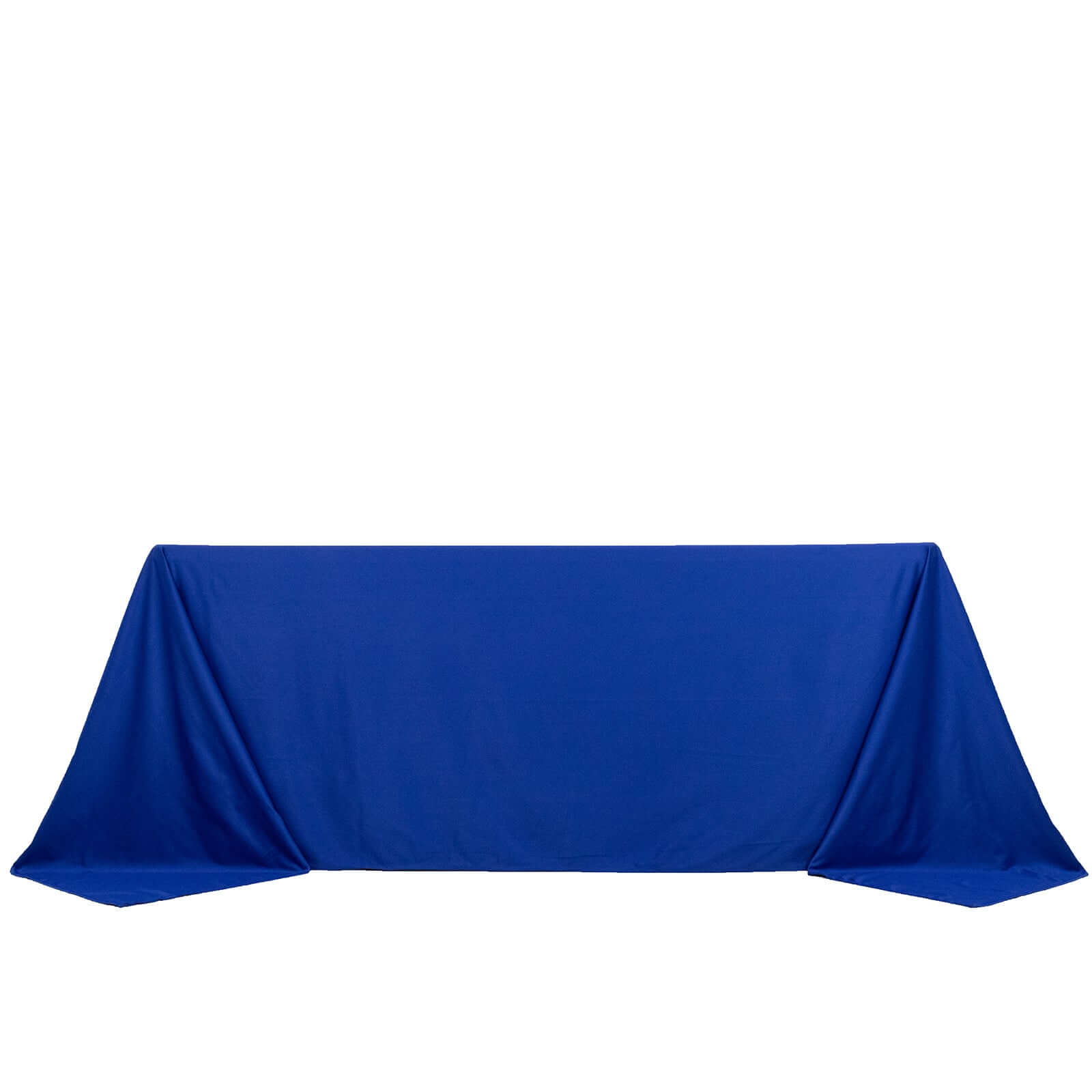 Premium Scuba Rectangular 90x132 Tablecloth Royal Blue - Wrinkle Free, Stain Resistant & Seamless Table Cover