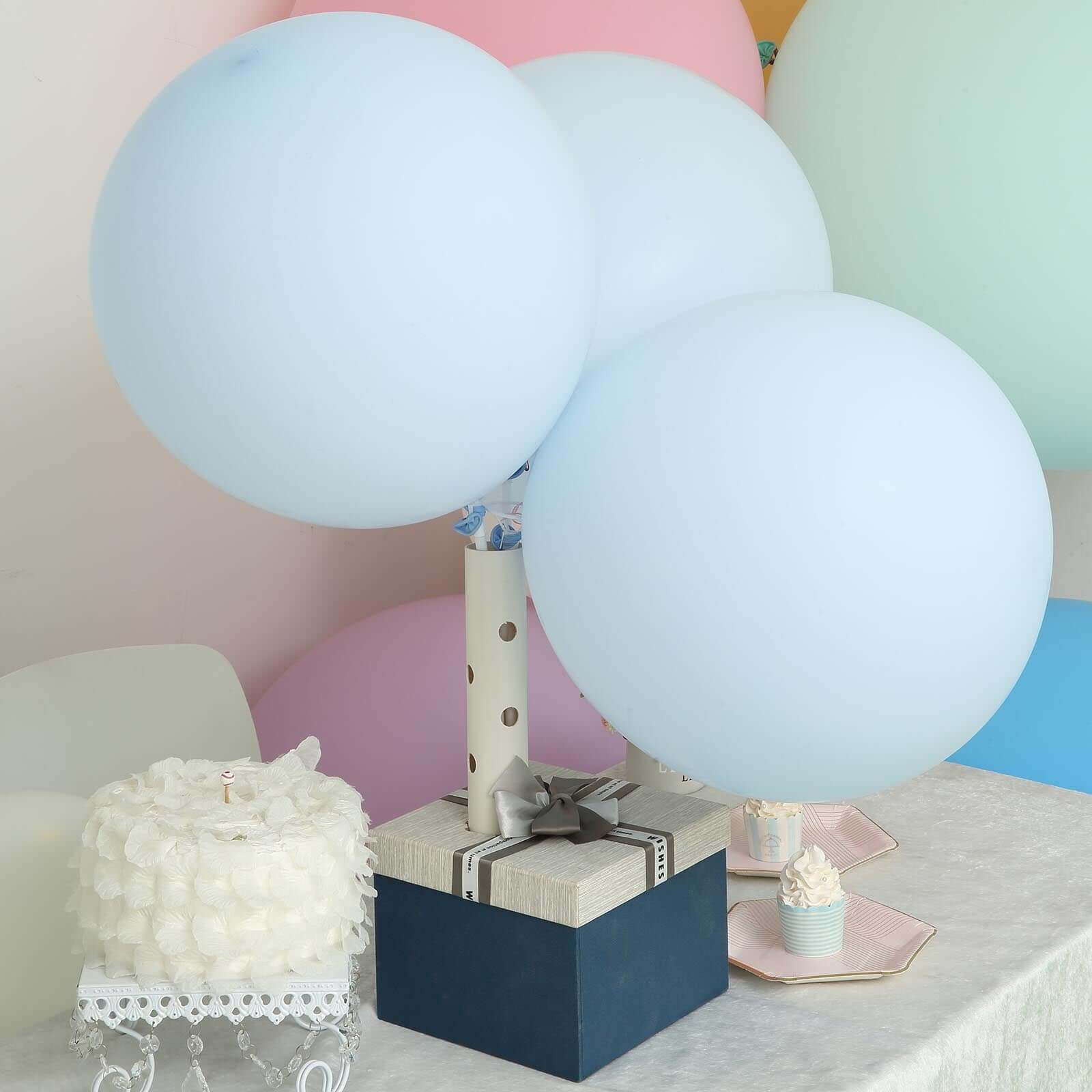 10 Pack 18 Matte Pastel Ice Blue Helium or Air Latex Party Balloons