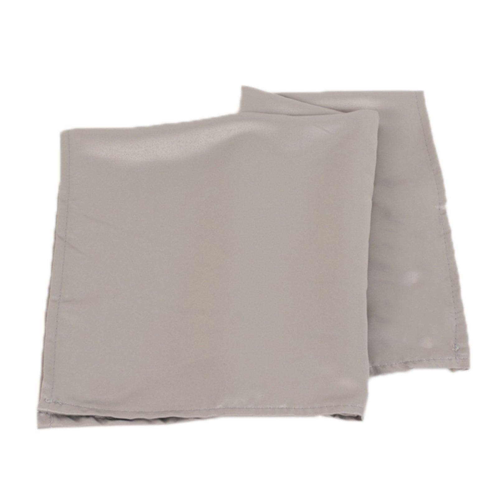 5 Pack Lamour Satin 20x20 Napkins Silver - Soft Matte Finish Dinner Napkins