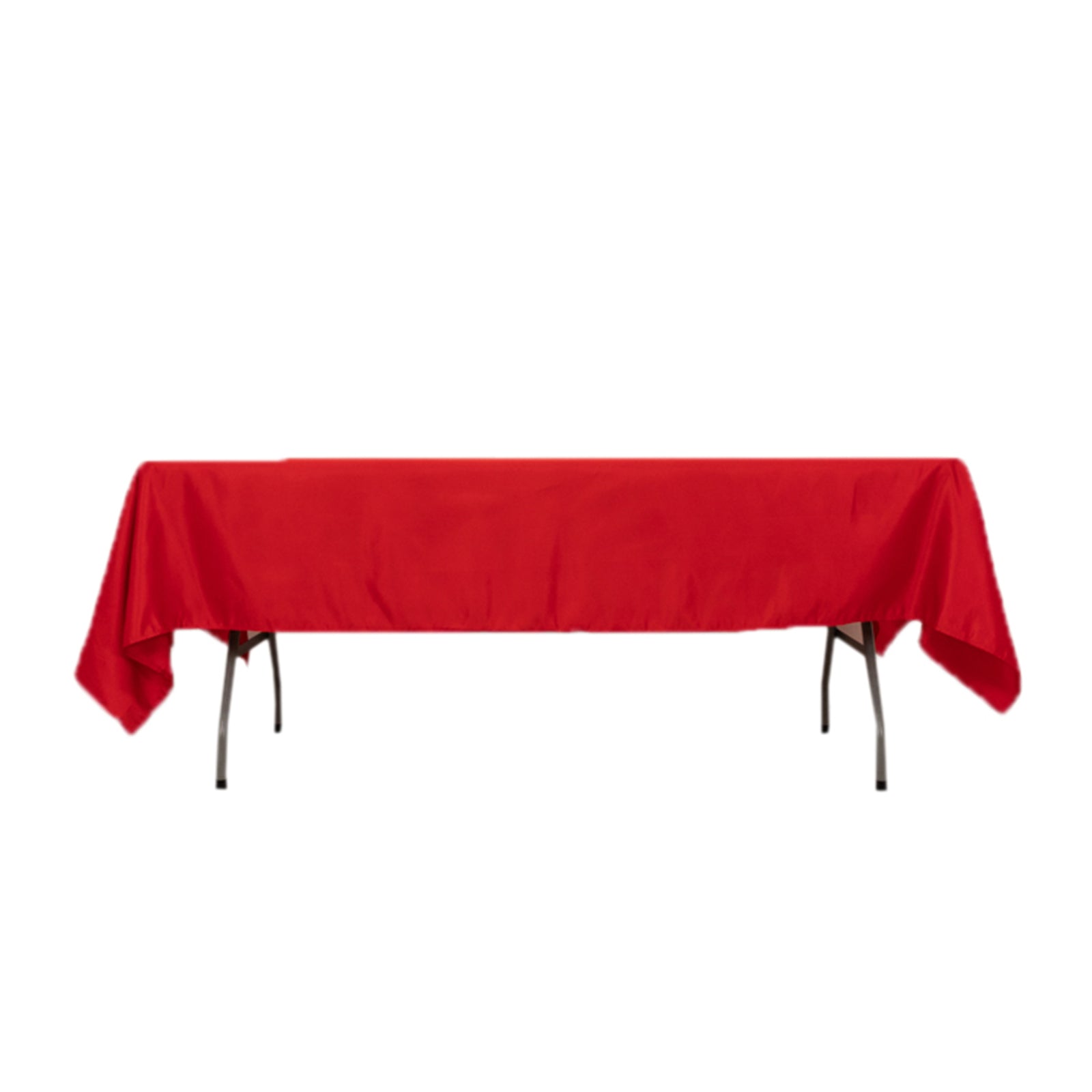 Lamour Satin 60x102 Rectangle Tablecloth Red - Durable & Silky Soft Feel Table Cover