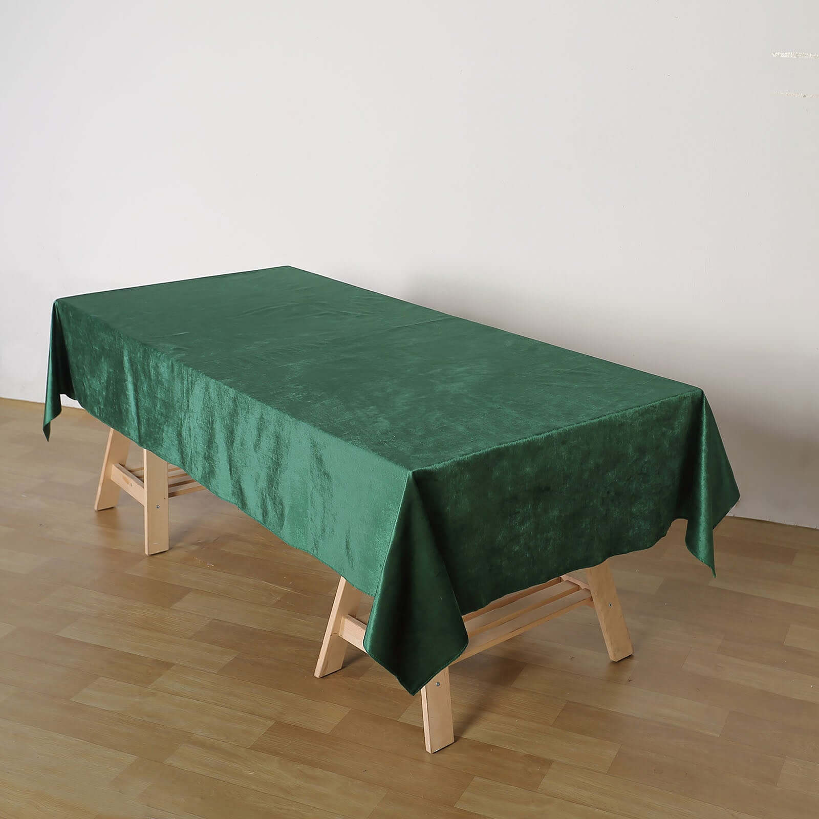 Premium Velvet 60x102 Rectangle Tablecloth Hunter Emerald Green - Reusable & Soft Table Cover