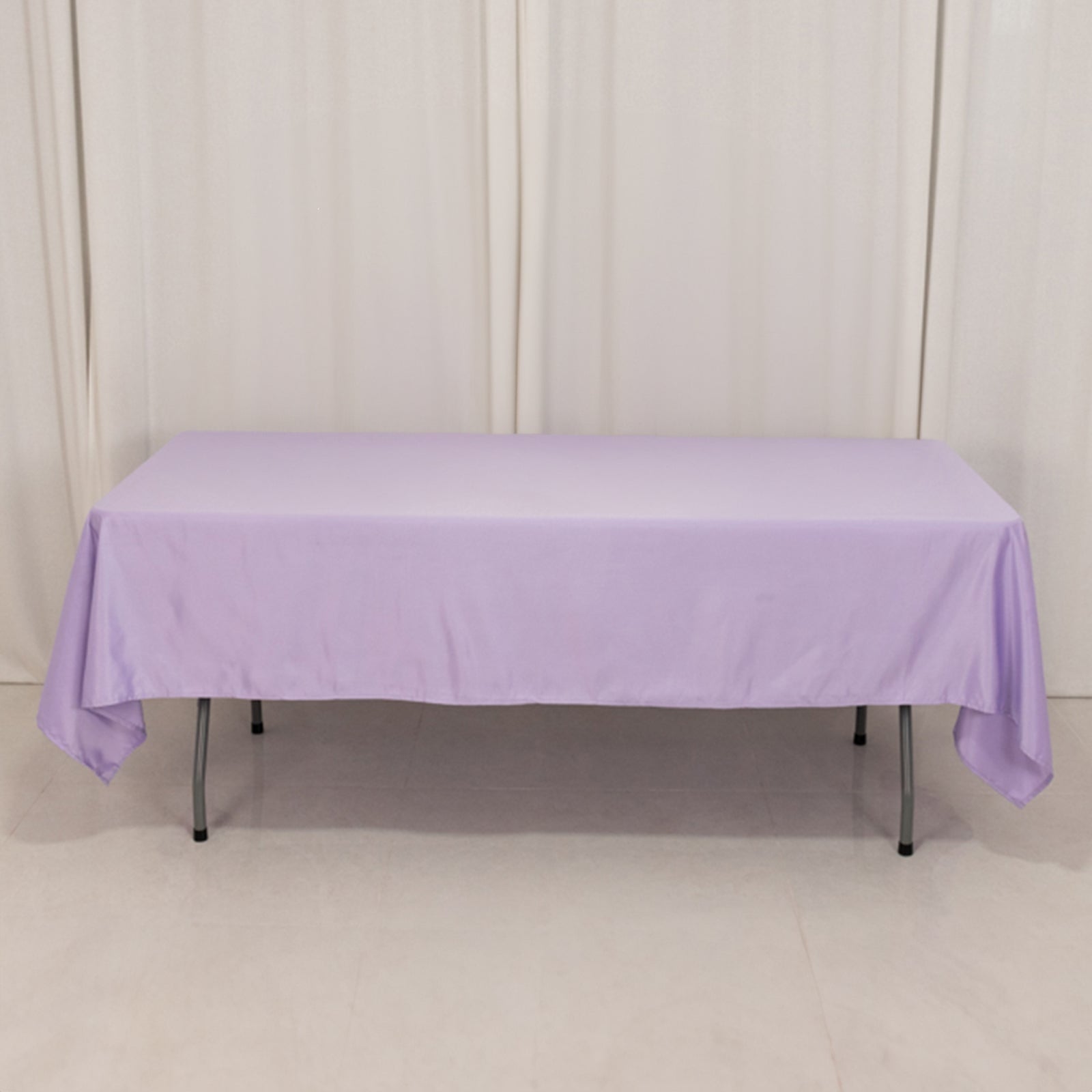 Lamour Satin 60x102 Rectangle Tablecloth Lavender Lilac - Durable & Silky Soft Feel Table Cover