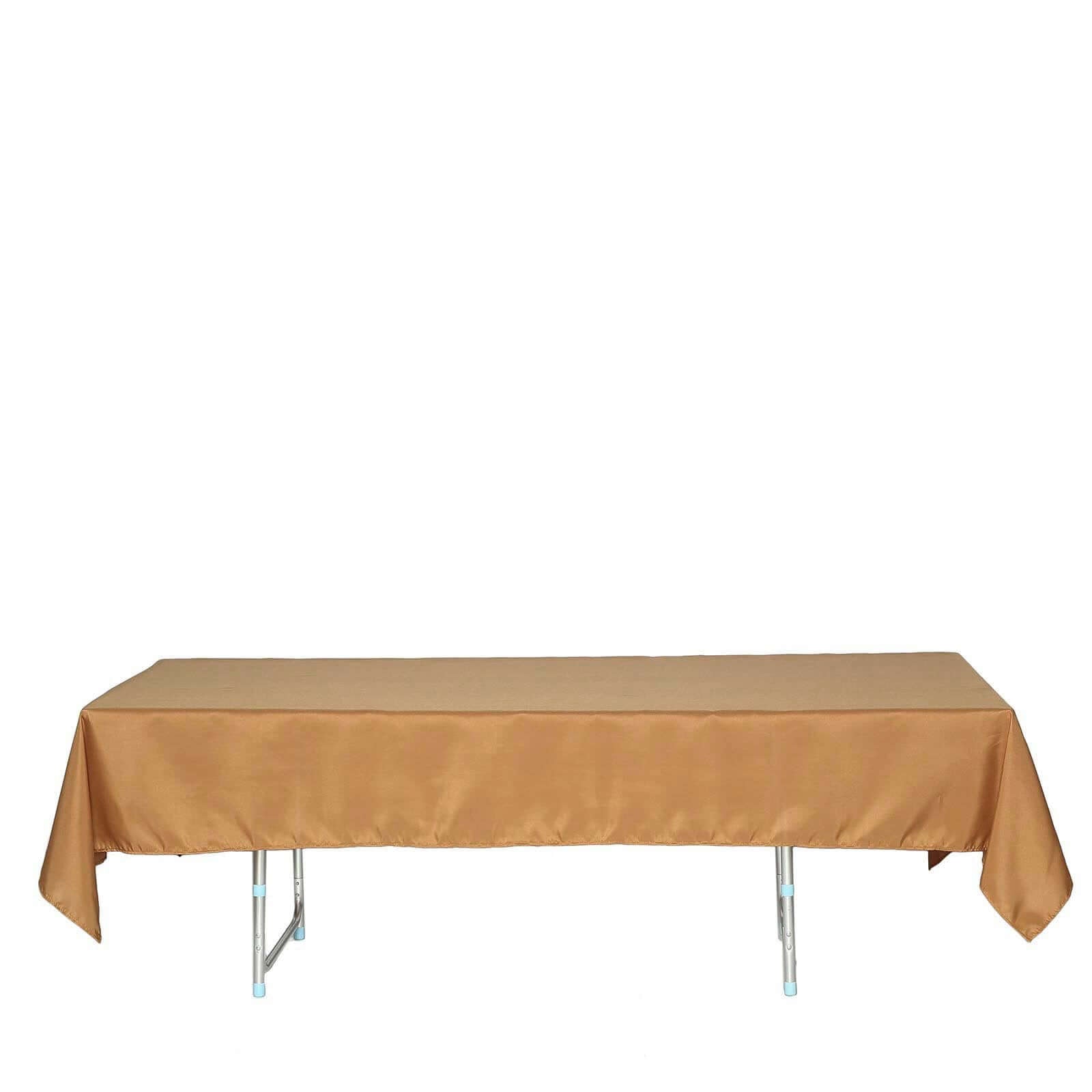 Polyester 60x102 Rectangle Tablecloth Gold - Durable and Stylish Table Cover for Special Events