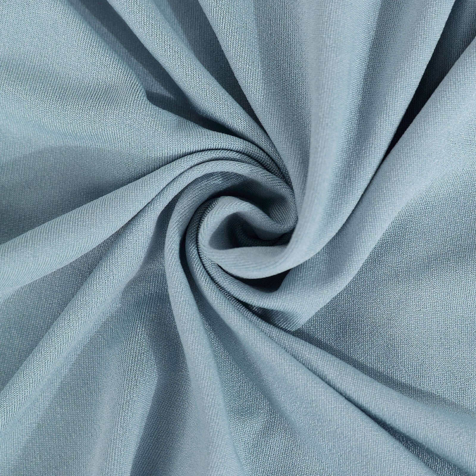 Dusty Blue 4-Way Stretch Spandex Event Curtain Drapes, Wrinkle Free Backdrop Event Panel with Rod Pockets - 5ftx18ft