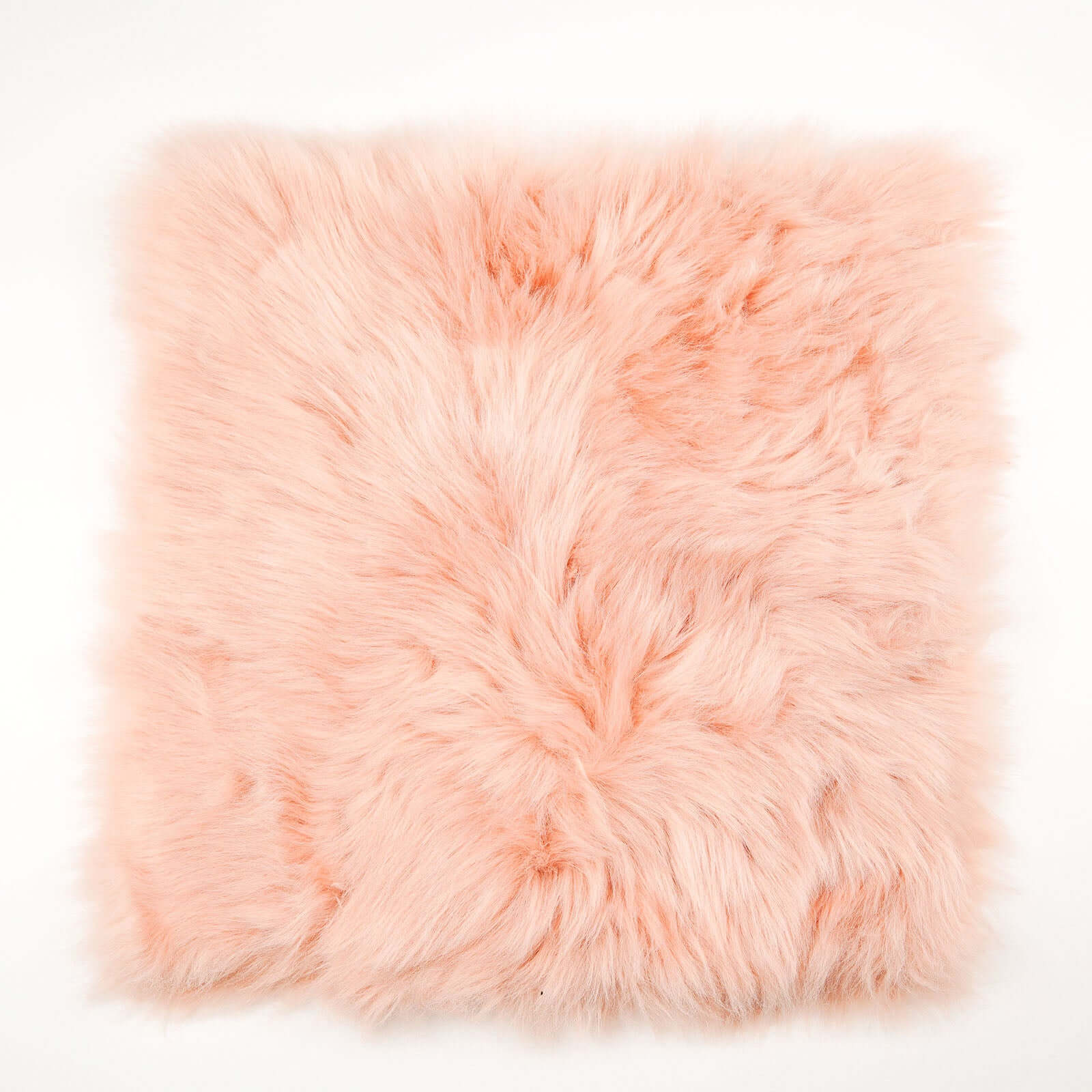Faux Sheepskin 20 Cushion Cover with Soft Plush Finish Dusty Rose - Stylish Small Shag Area Rug for Events