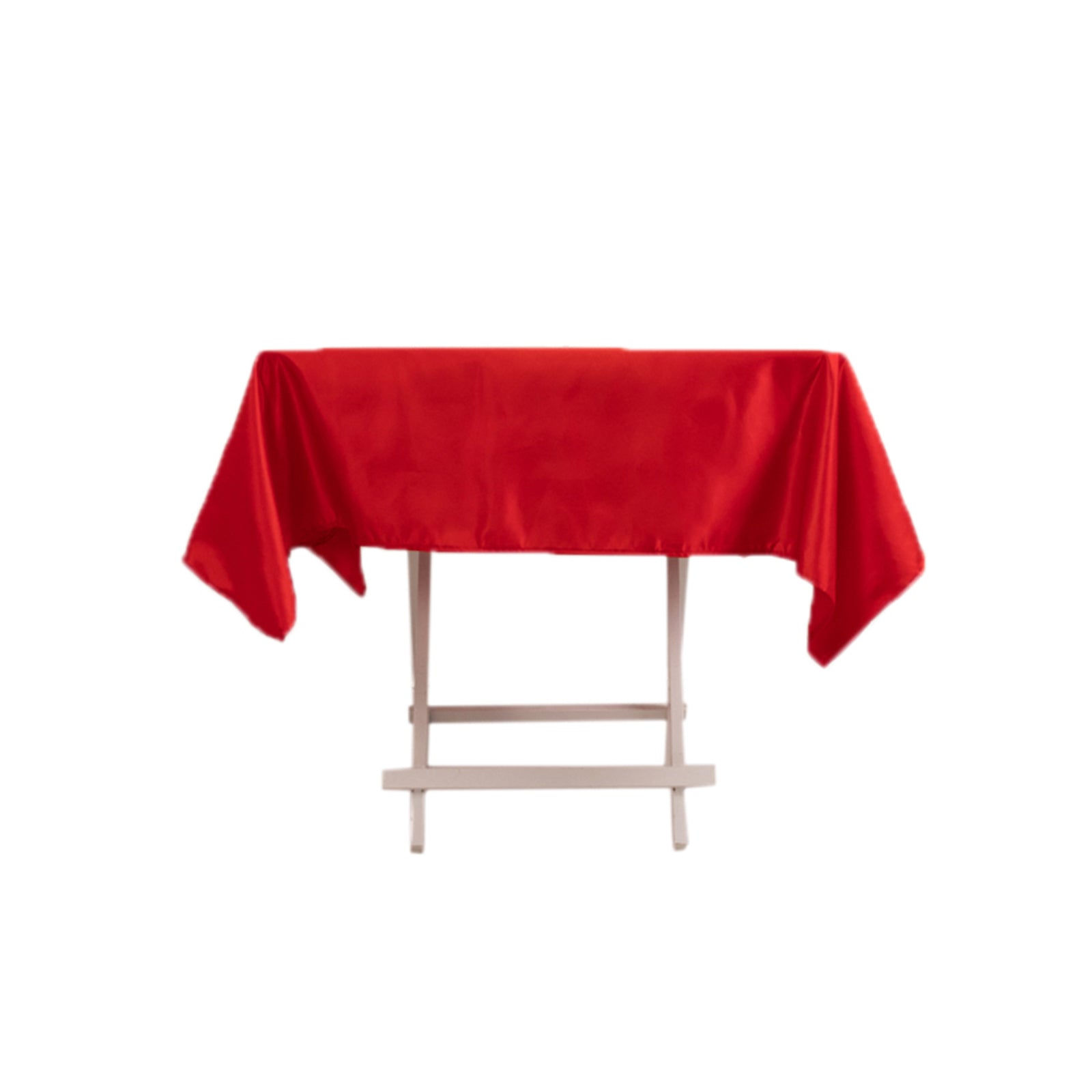 Lamour Satin 54x54 Square Tablecloth Red - Durable & Silk-Like Table Cover