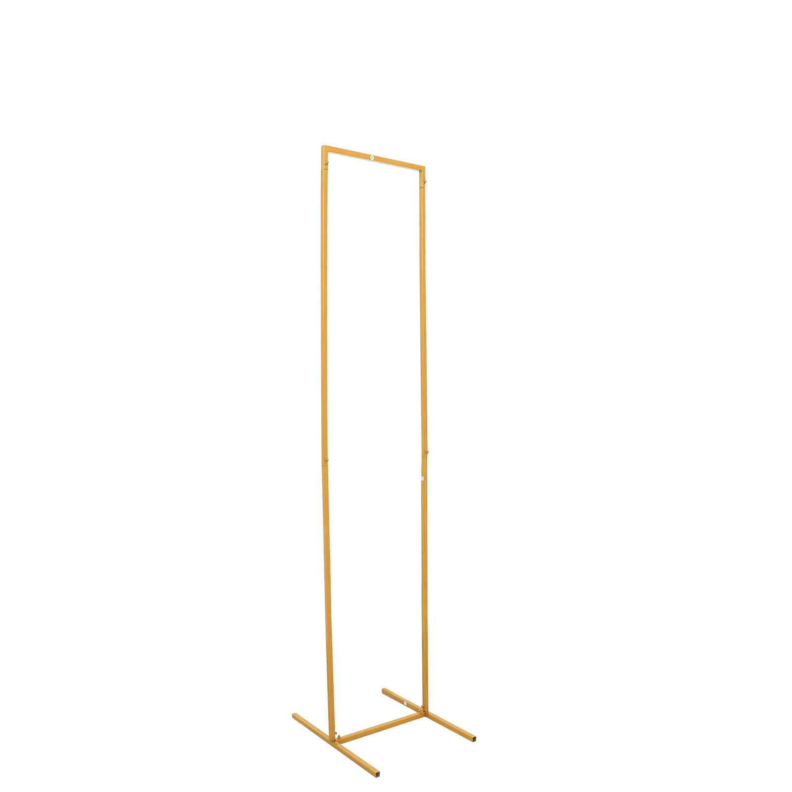 4.5ft Slim Gold Metal Frame Wedding Arch, Rectangular Backdrop Stand, Floral Display Frame