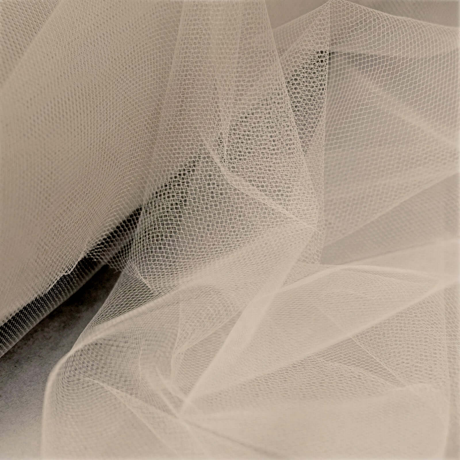 18x100 Yards Taupe Tulle Fabric Bolt, Sheer Fabric Spool Roll For Crafts