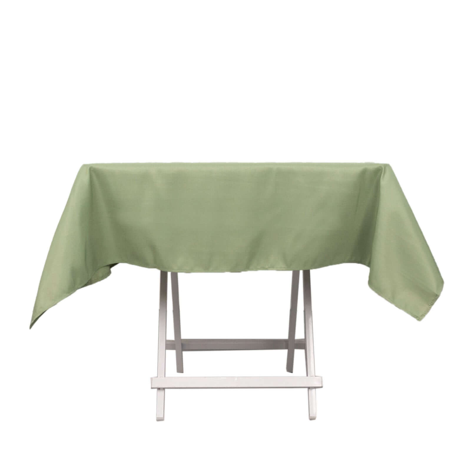 Premium Polyester 54x54 Square Tablecloth Dusty Sage Green - 220GSM Stain and Wrinkle-Resistant Table Cover