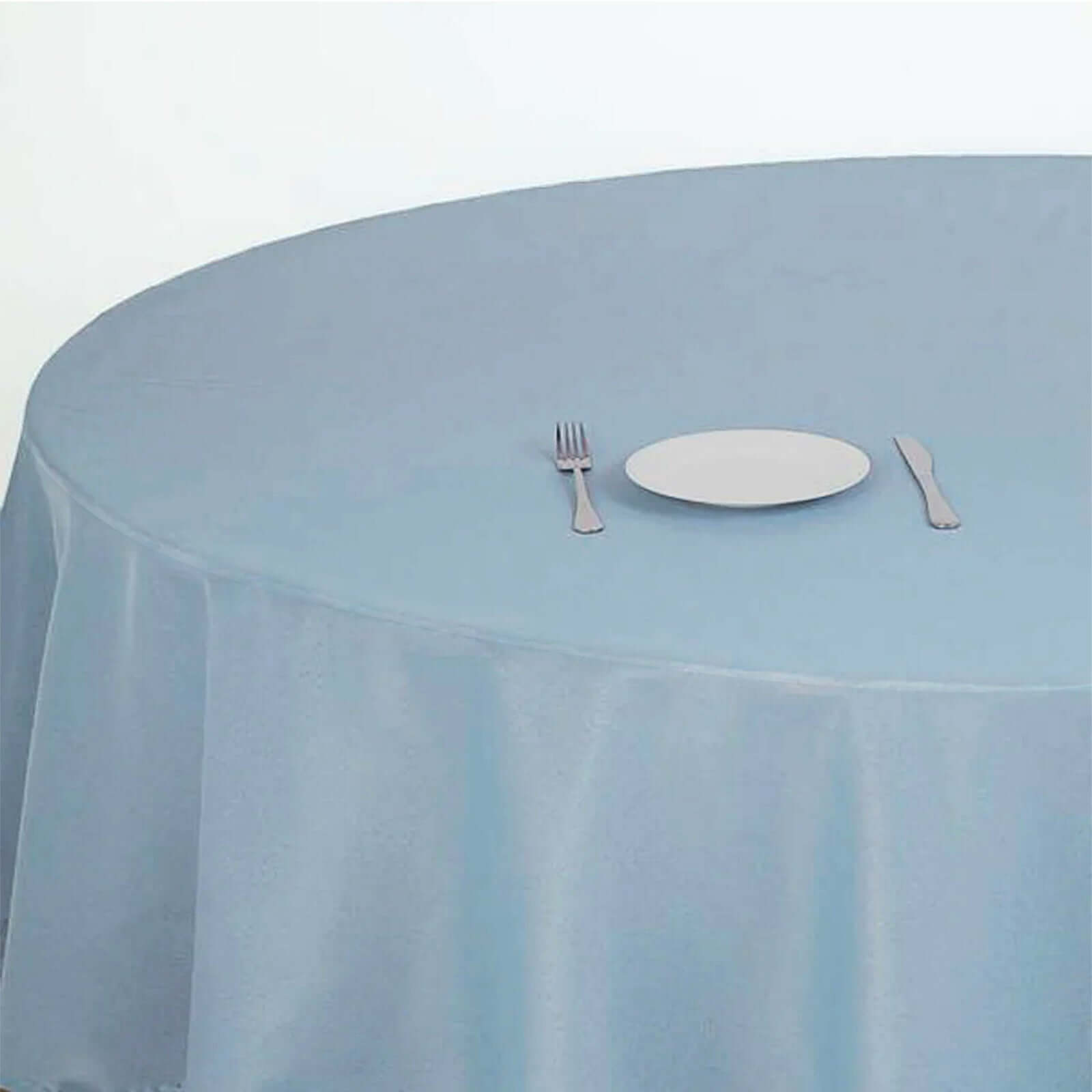 Polyester 90 Round Tablecloth Dusty Blue - Stain & Wrinkle-Resistant Table Cover