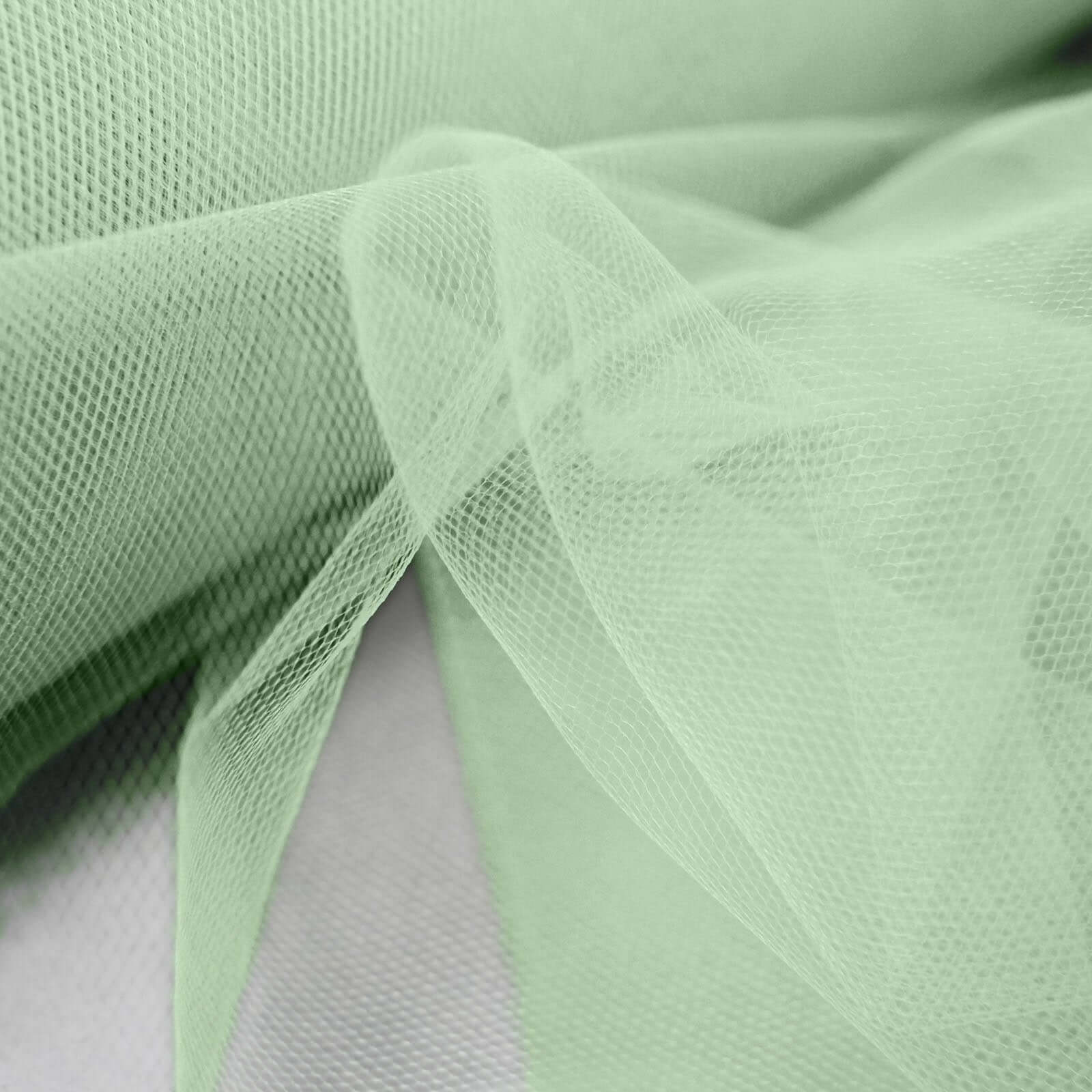 12x100 Yards Sage Green Tulle Fabric Bolt, Sheer Fabric Spool Roll For Crafts