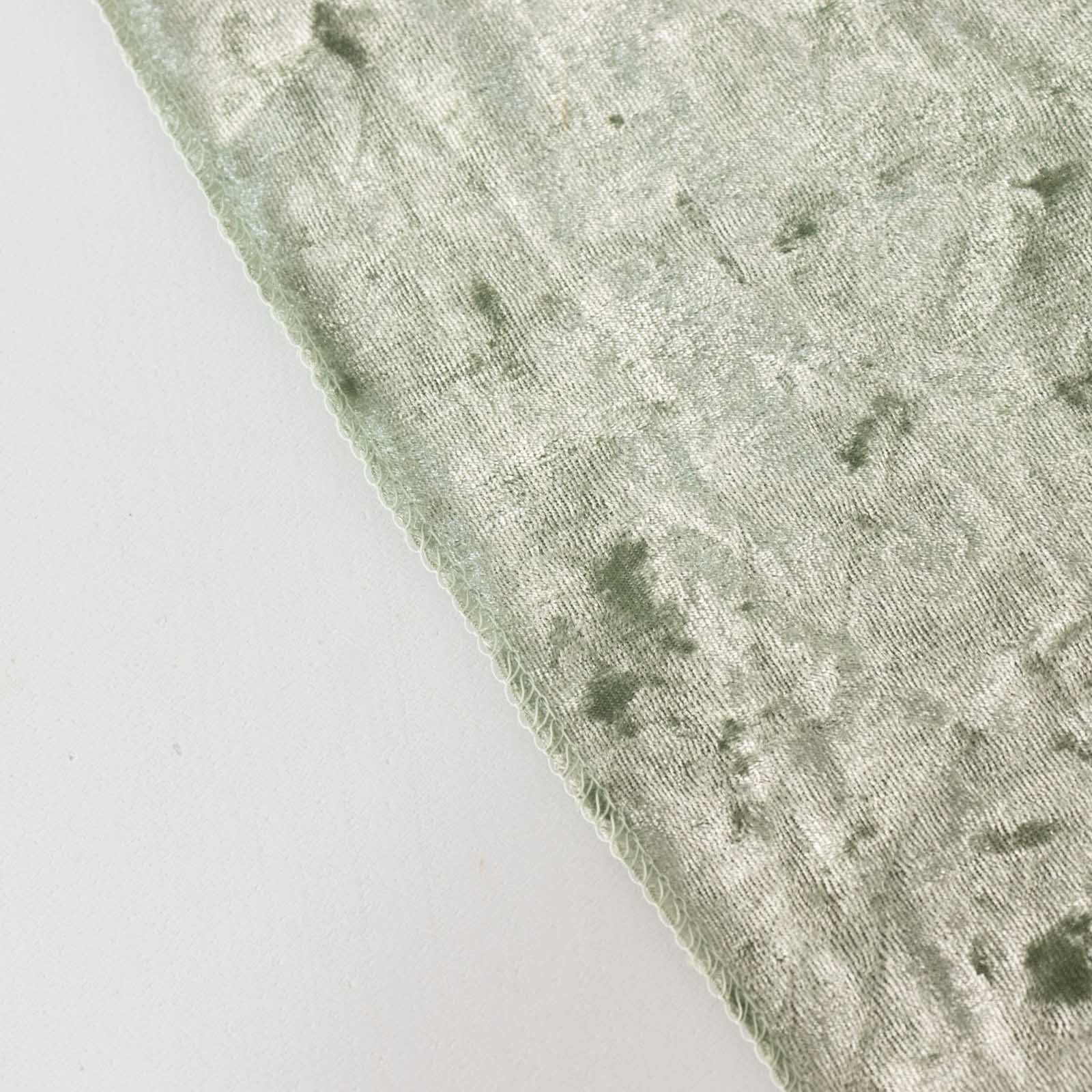 Premium Crushed Velvet 90x132 Rectangle Tablecloth Sage Green - Reusable Soft & Seamless Table Cover