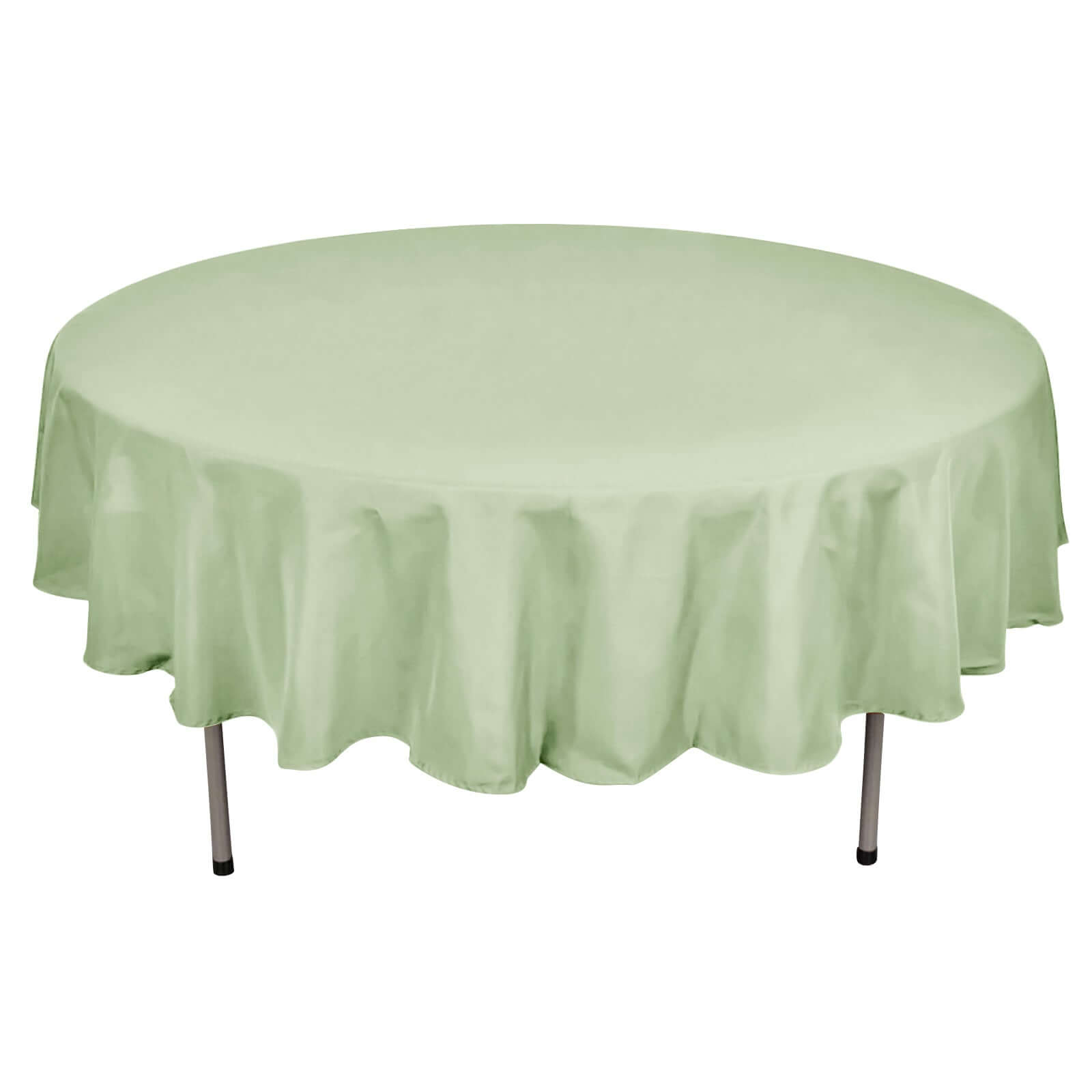 Polyester 90 Round Tablecloth Sage Green - Stain & Wrinkle-Resistant Table Cover