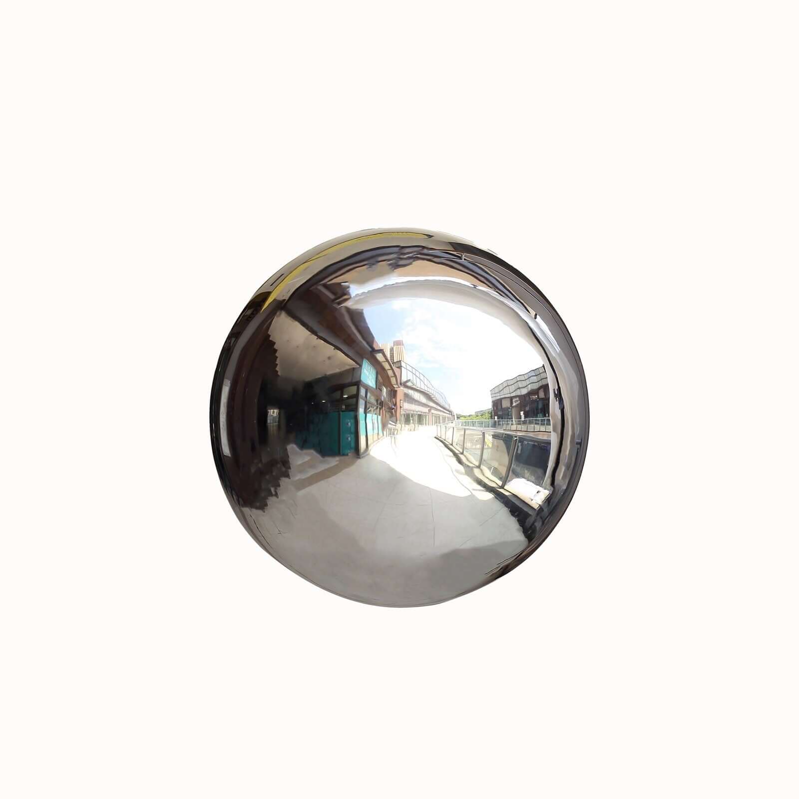 Gazing Globe Mirror Ball Reflective Hollow Stainless Steel Silver Sphere - Decorative Garden Display Ornament 22