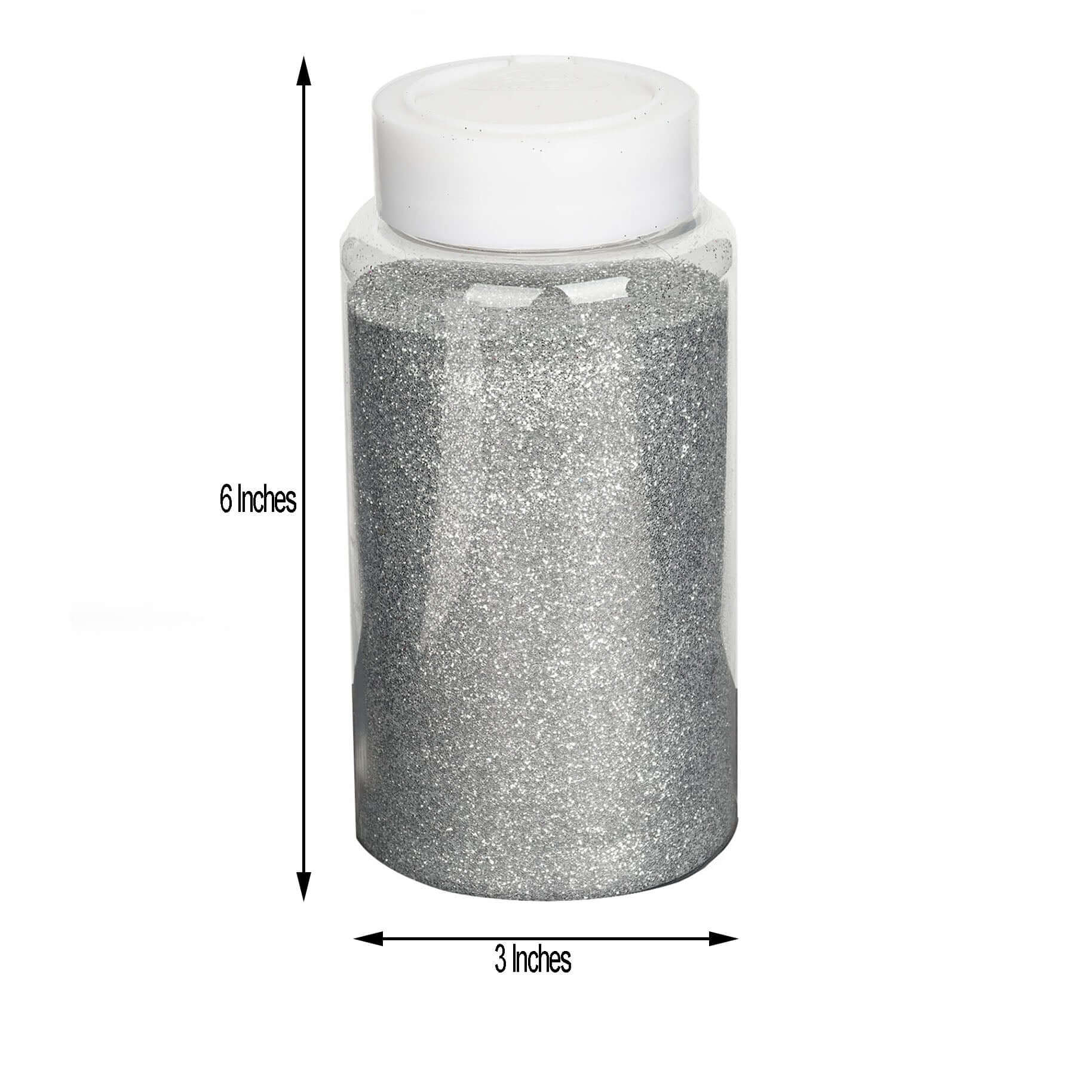 Extra Fine Glitter Bottle Silver - Nontoxic Gliiter Dust Powder for Fun DIY Projects Kids’ Crafts Resin Art & Festival Decor 1 lb