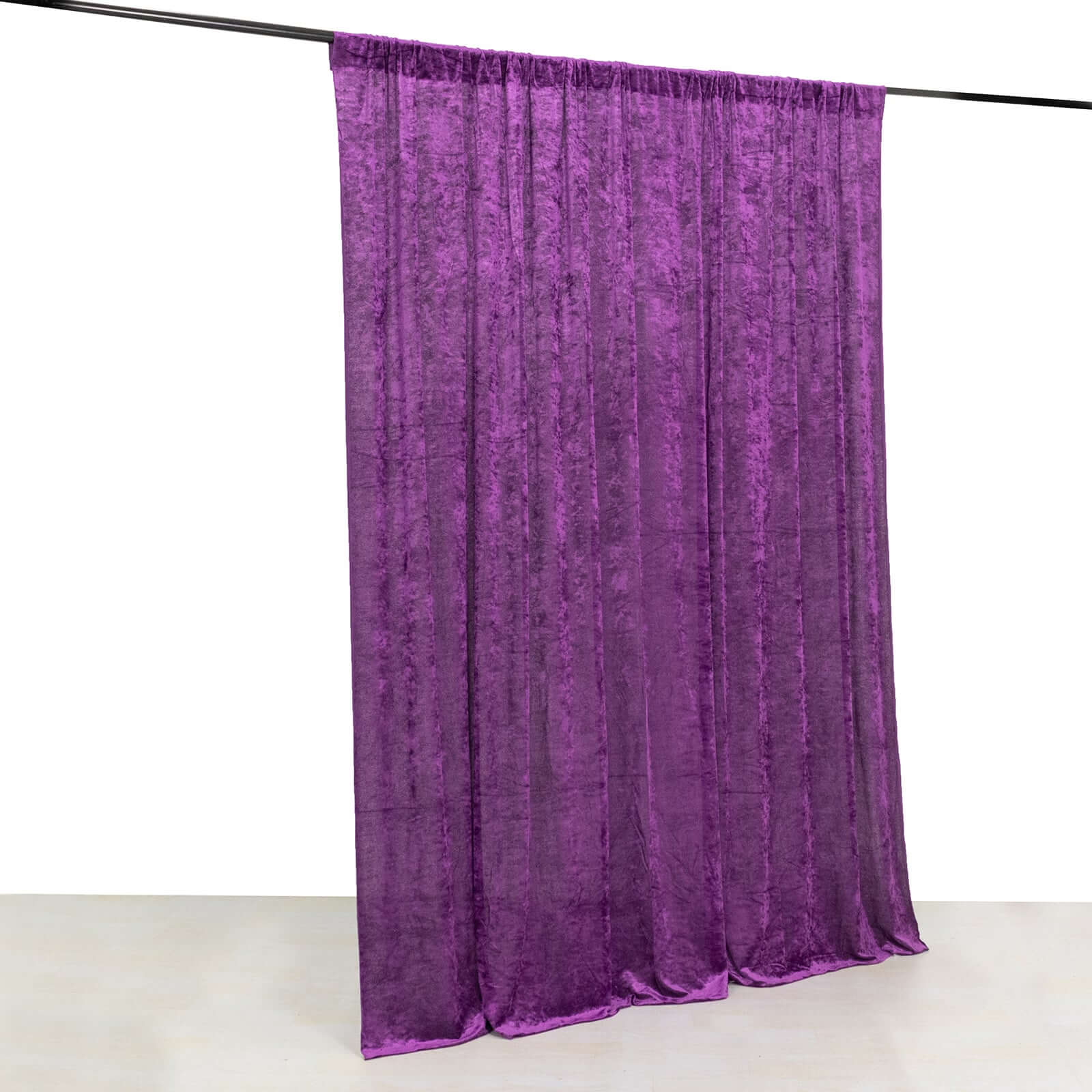 8ftx8ft Purple Premium Smooth Velvet Event Curtain Drapes, Privacy Backdrop Event Panel with Rod Pocket