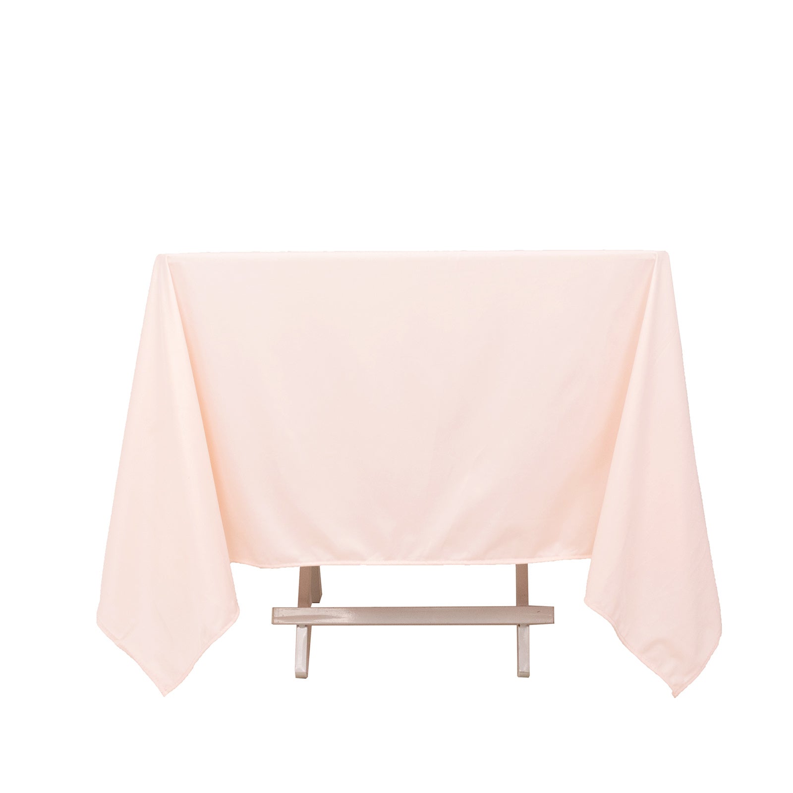 Premium Scuba Square 70x70 Tablecloth Blush - Wrinkle Free & Stain Resistant Table Cover