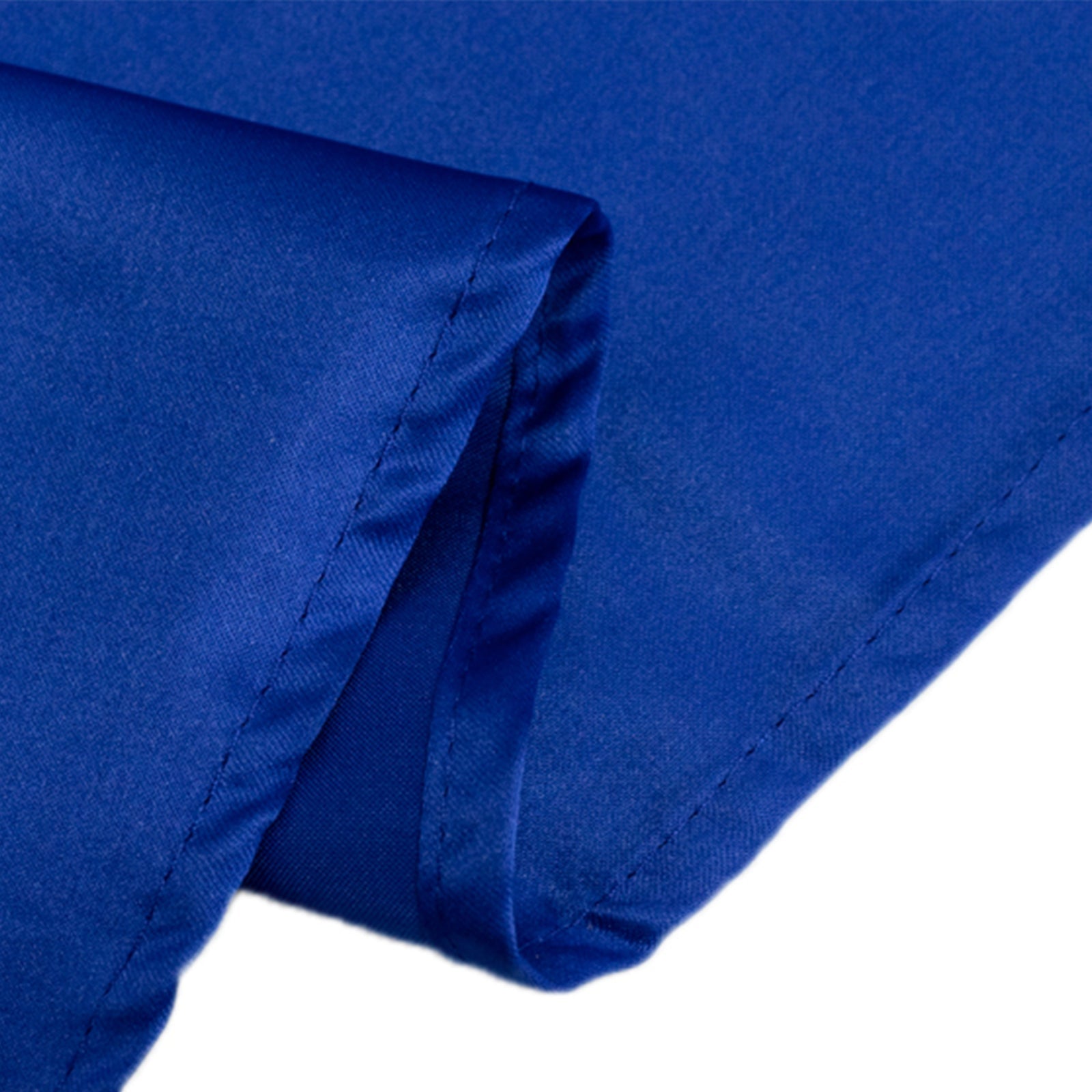 Lamour Satin 120 Round Tablecloth Royal Blue - Seamless Table Cover with Soft Tempered Sheen