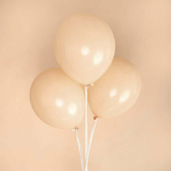 25 Pack 12 Matte Pastel Peach Helium or Air Latex Party Balloons