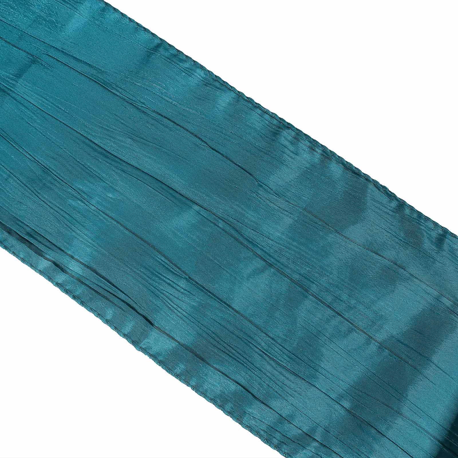 5 Pack Taffeta 6x106 Chair Sashes Teal Accordion Crinkle Texture - Stylish Decor for Weddings & Gatherings