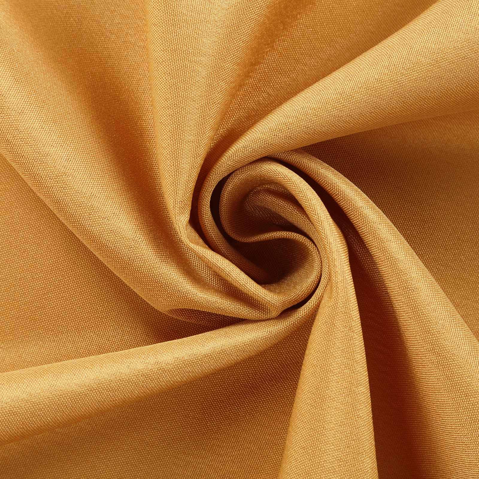 Polyester 90x90 Table Overlay Square Tablecloth Gold - Wrinkle-Resistant & Durable Table Cover for Events