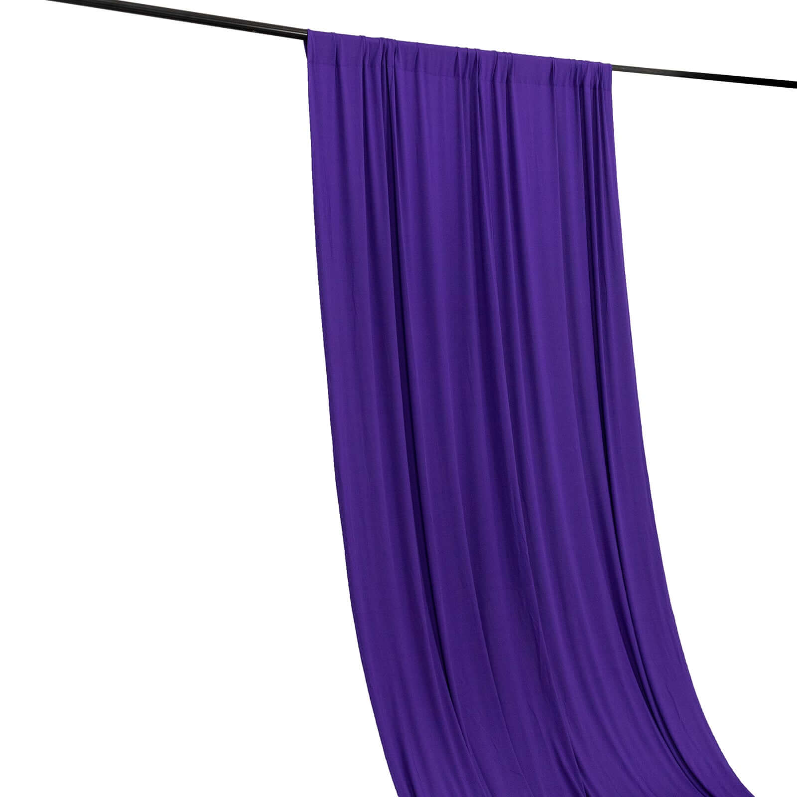 Purple 4-Way Stretch Spandex Event Curtain Drapes, Wrinkle Free Backdrop Event Panel with Rod Pockets - 5ftx10ft