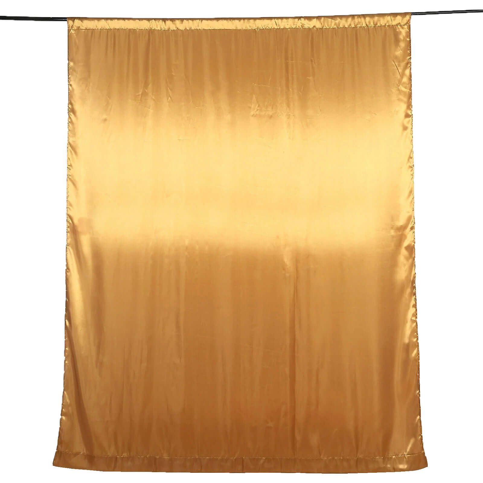 8ftx10ft Gold Satin Event Curtain Drapes, Backdrop Event Panel