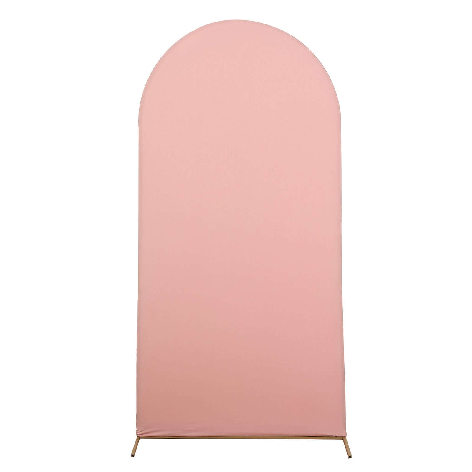 7ft Matte Dusty Rose Spandex Fitted Chiara Backdrop Stand Cover For Round Top Wedding Arch