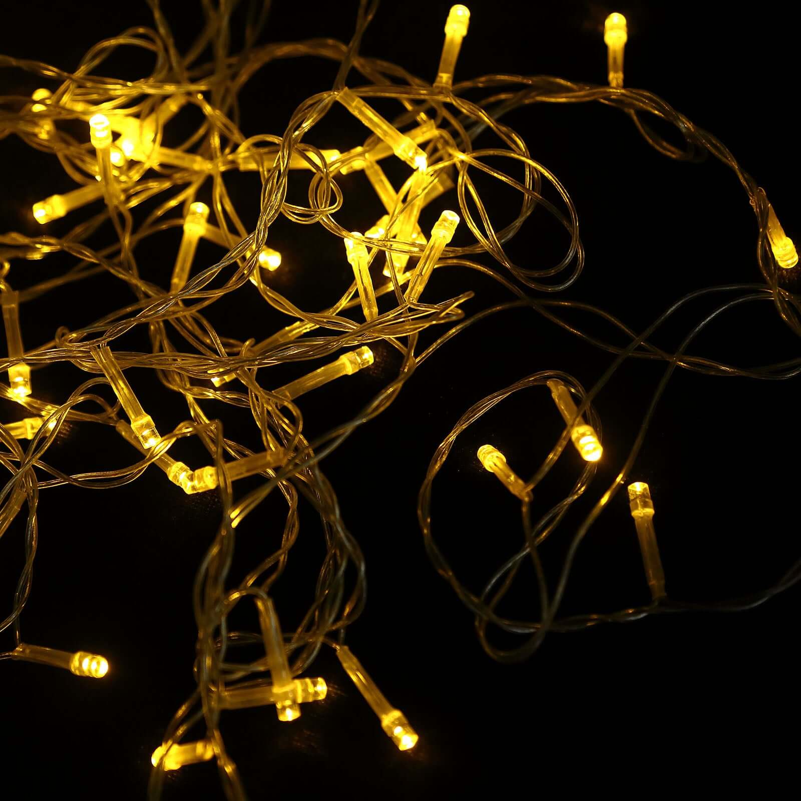 Warm White 600 LED Twinkle Fairy Lights with 8 Modes, Plug In Connectable Curtain String Lights - 10ftx20ft